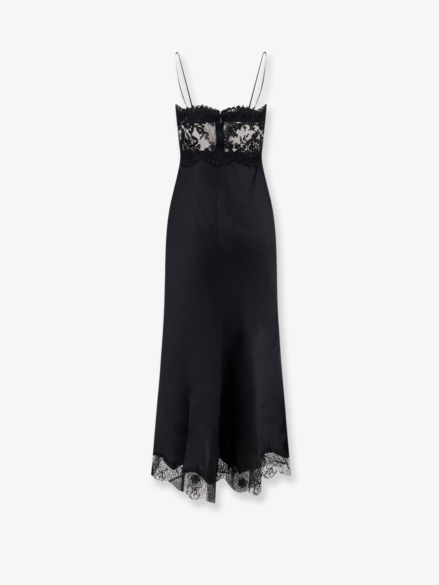 Self Portrait Women Satin Dress With Lace Profiles SELF-PORTRAIT