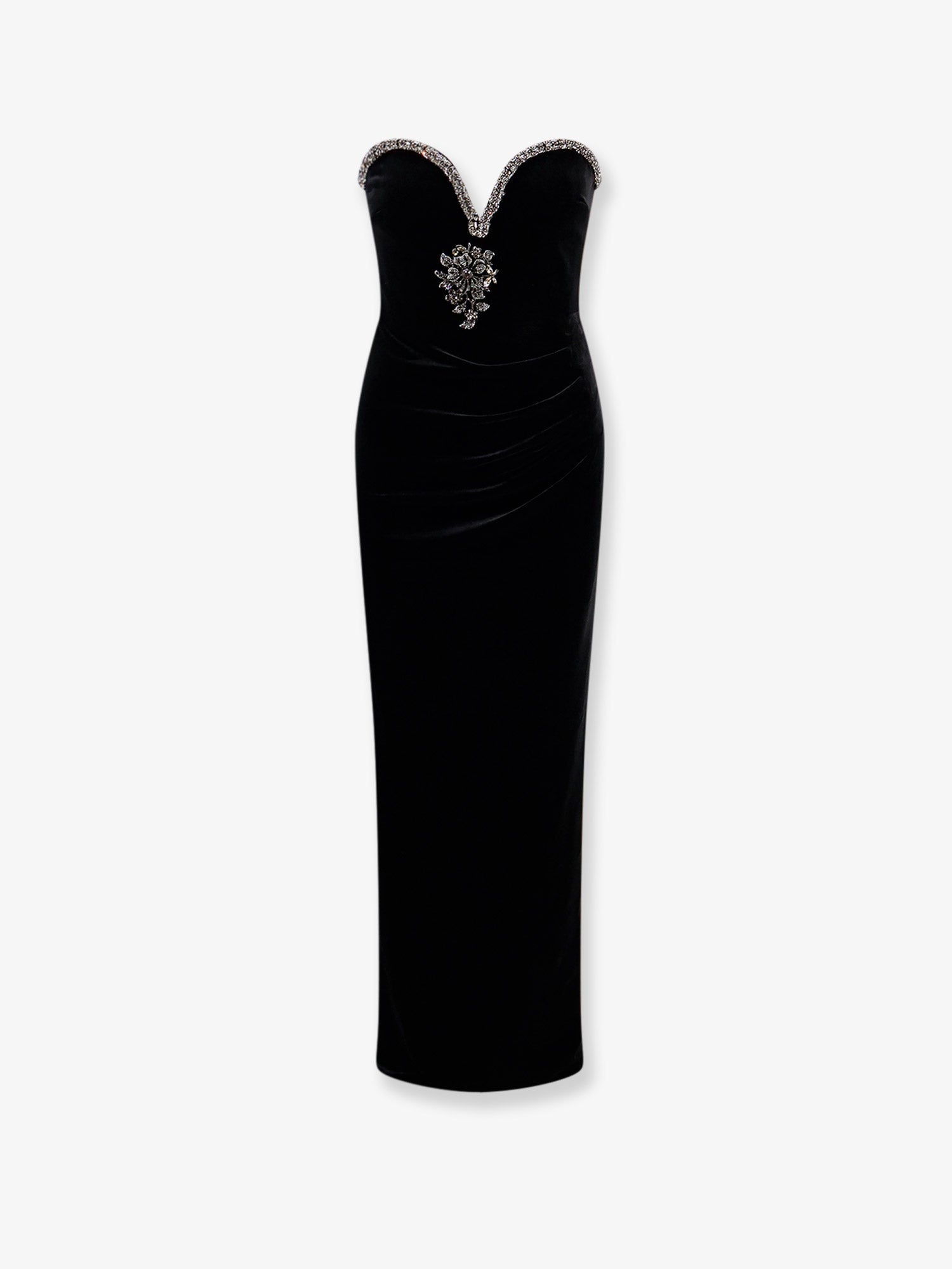 Self Portrait Women Velvet Long Dress SELF-PORTRAIT