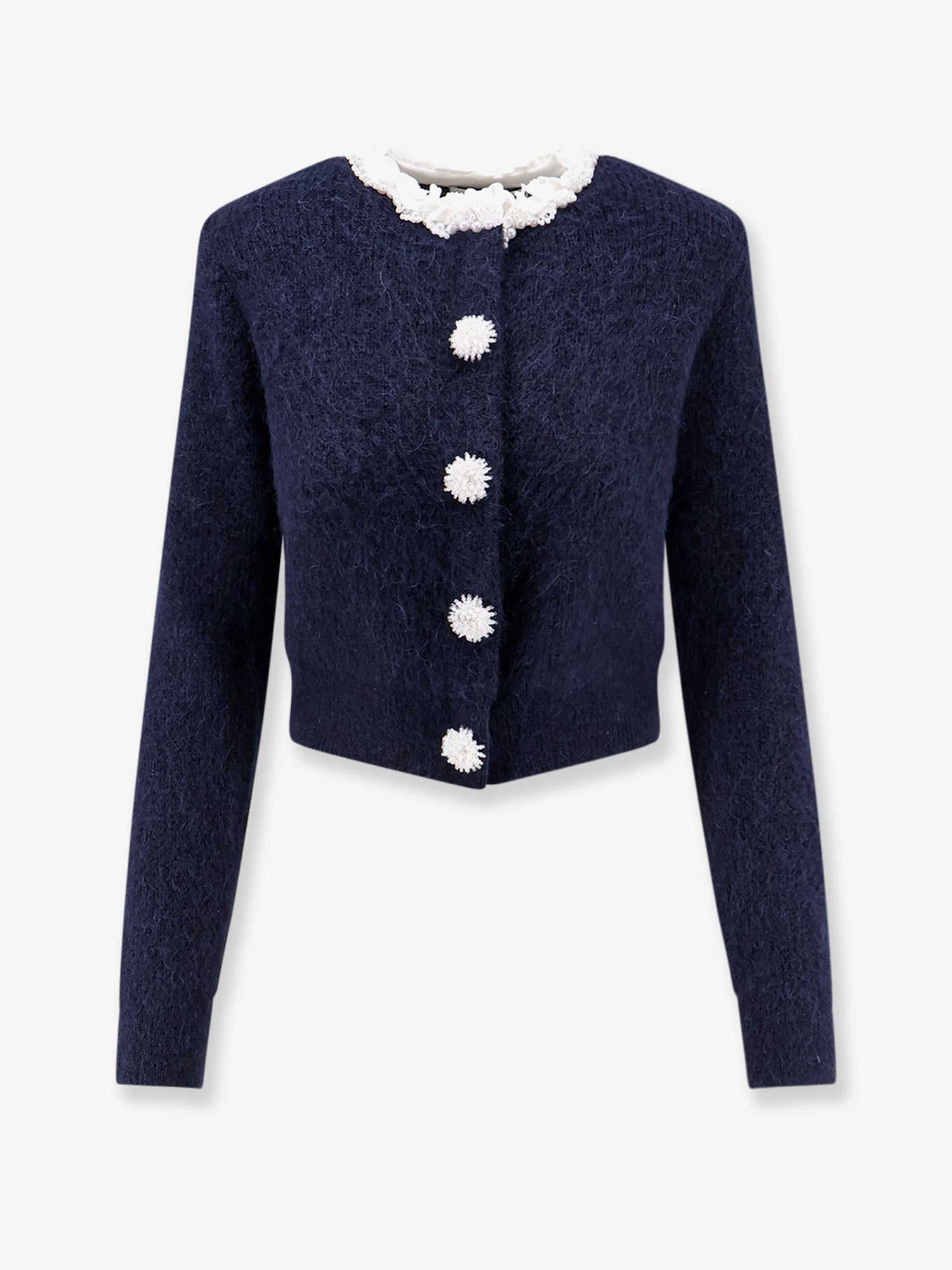 Self Portrait Women Cardigan With Flower Pearl Buttons SELF-PORTRAIT