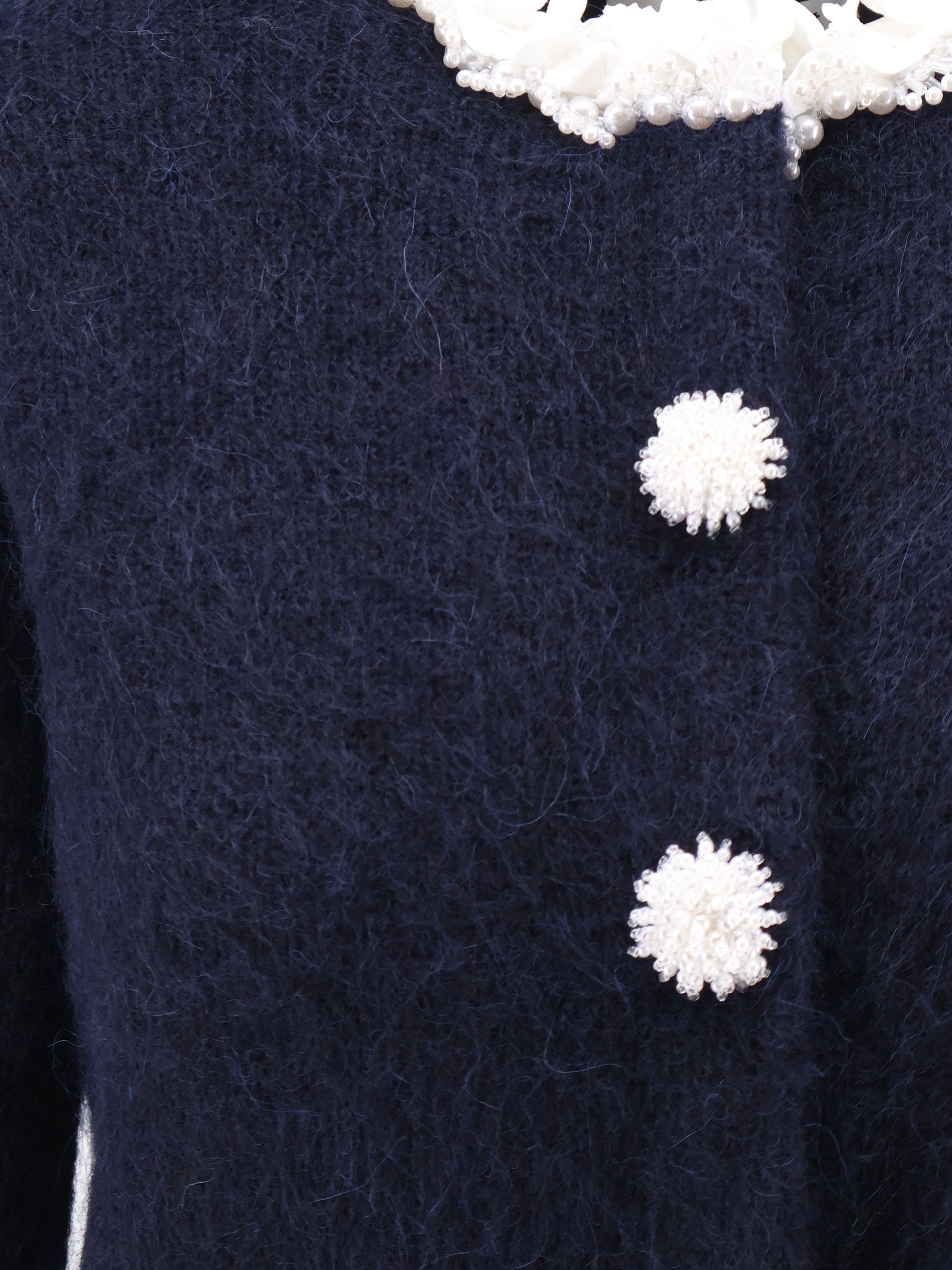 Self Portrait Women Cardigan With Flower Pearl Buttons SELF-PORTRAIT
