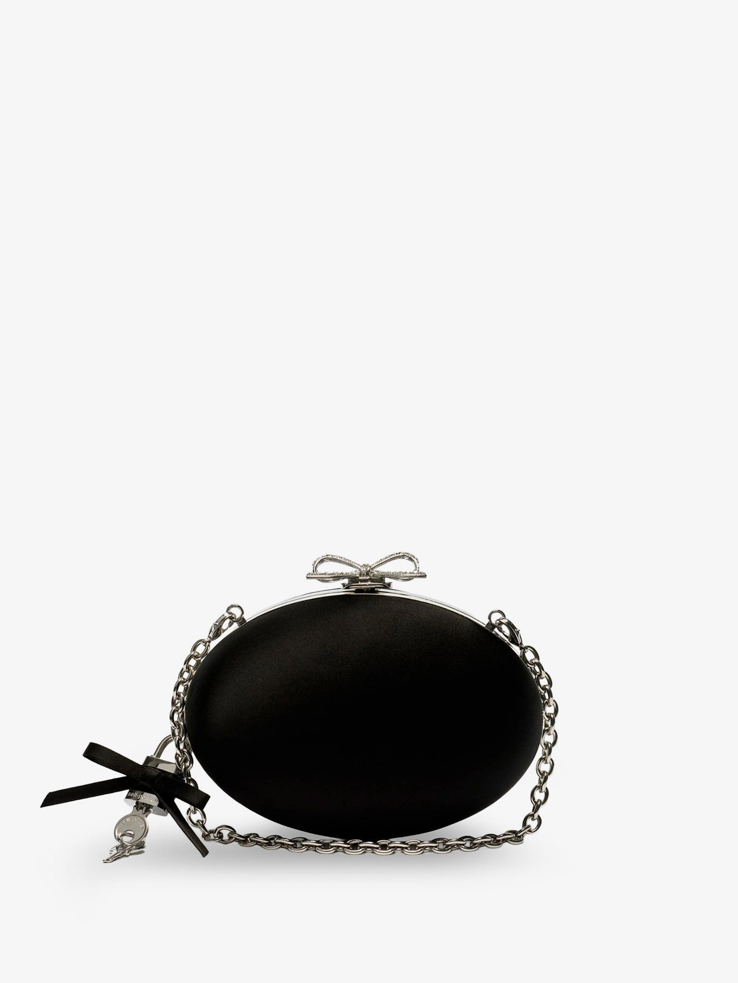 Self Portrait Women Oval Satin Clutch Bag SELF-PORTRAIT
