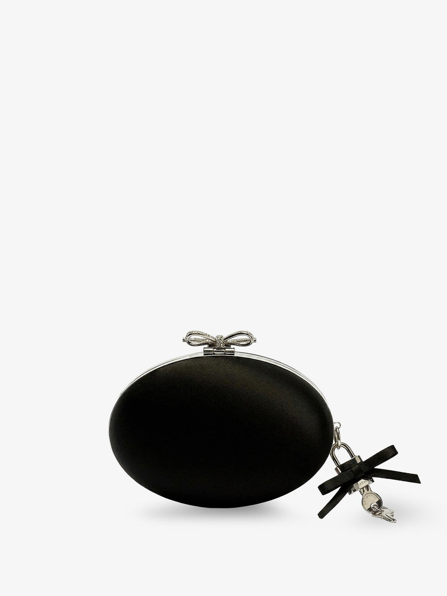 Self Portrait Women Oval Satin Clutch Bag SELF-PORTRAIT