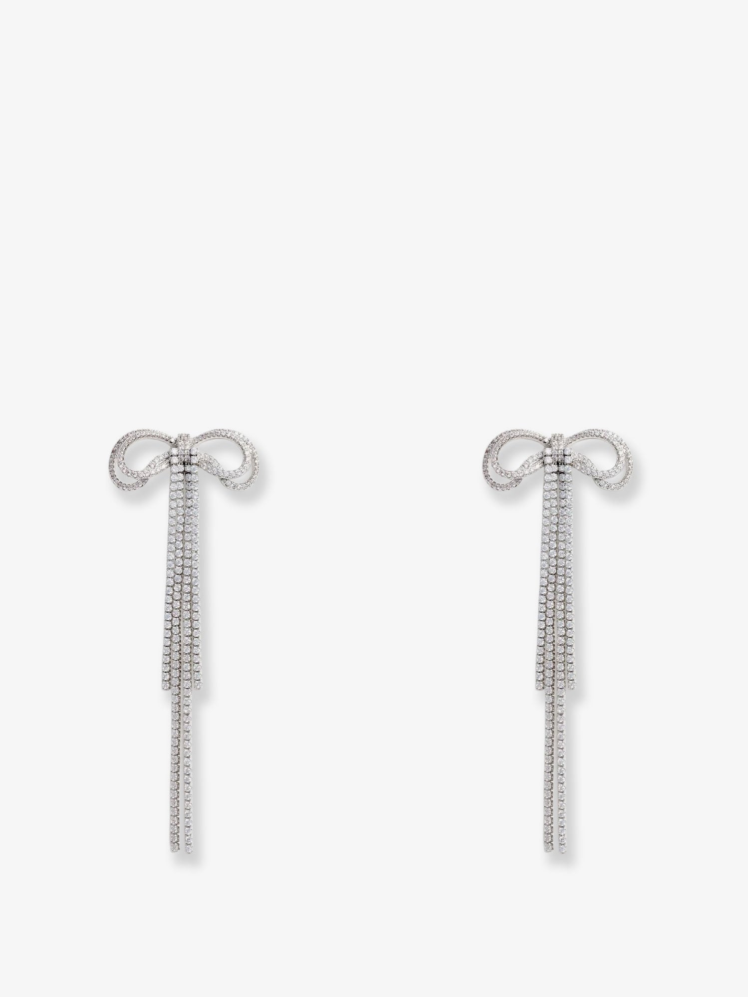 Self Portrait Women Double Crystal Bow Earrings SELF-PORTRAIT