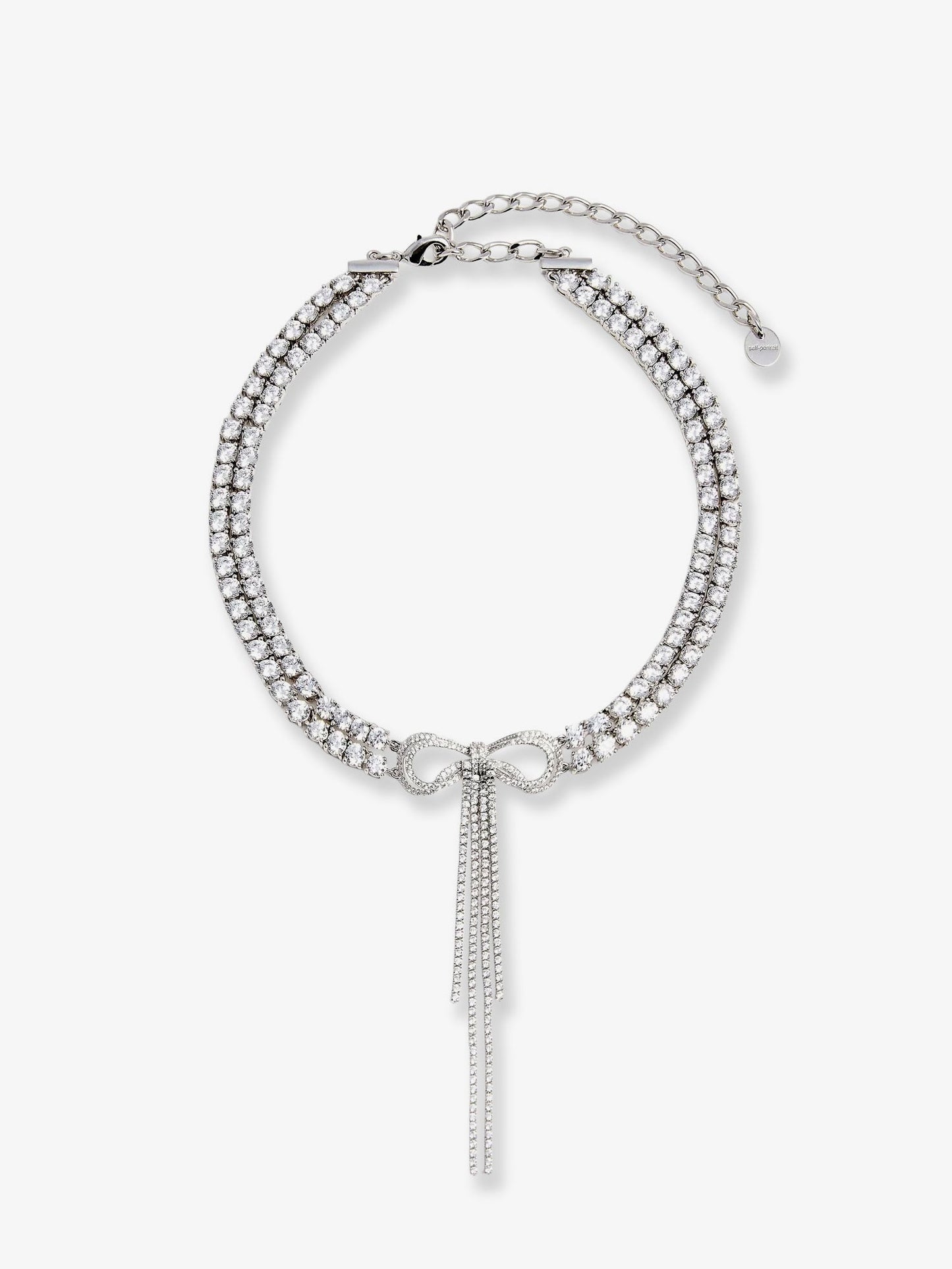 Self Portrait Women Double Crystal Bow Choker SELF-PORTRAIT