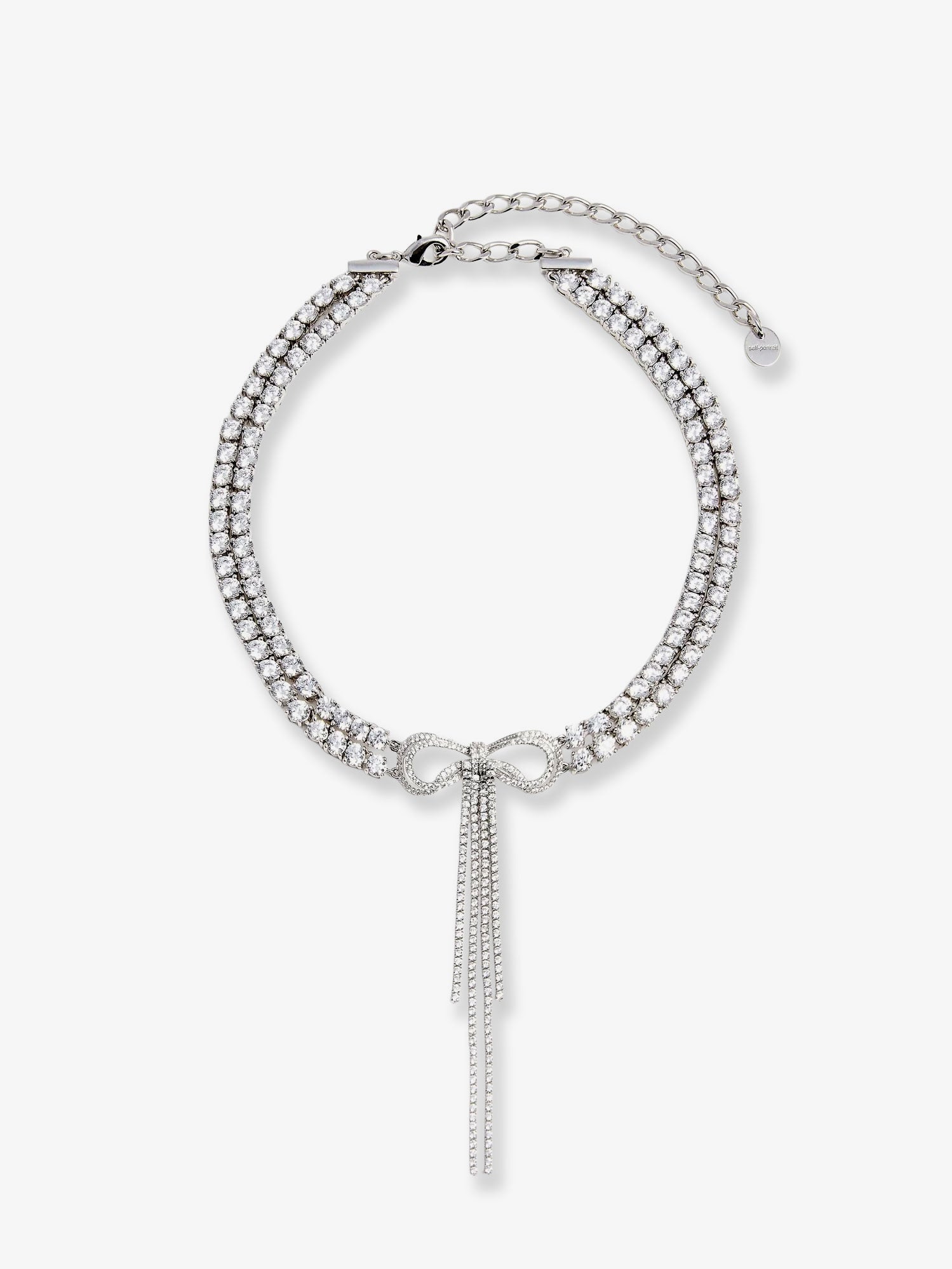 Self Portrait Women Double Crystal Bow Choker SELF-PORTRAIT