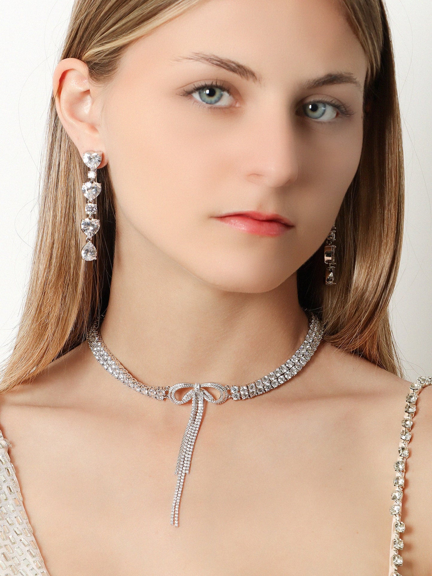 Self Portrait Women Double Crystal Bow Choker SELF-PORTRAIT
