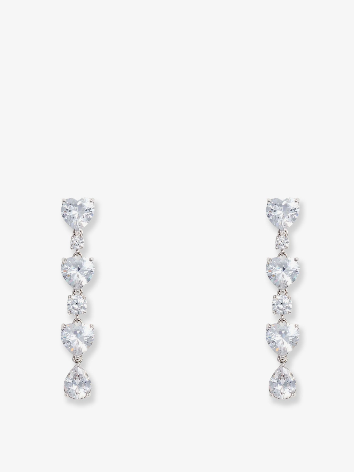 Self Portrait Women Crystal Heart Tiered Earrings SELF-PORTRAIT
