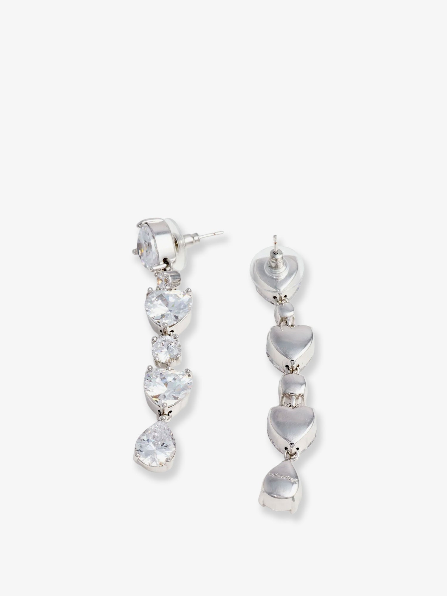 Self Portrait Women Crystal Heart Tiered Earrings SELF-PORTRAIT