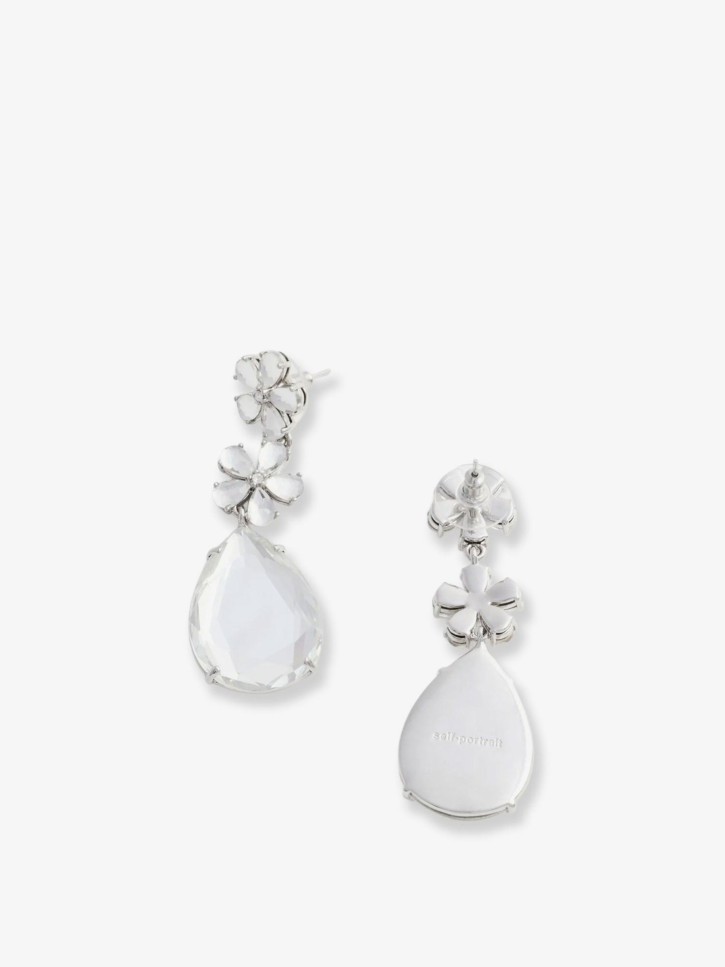 Self Portrait Women Crystal Flower Tiered Earrings SELF-PORTRAIT