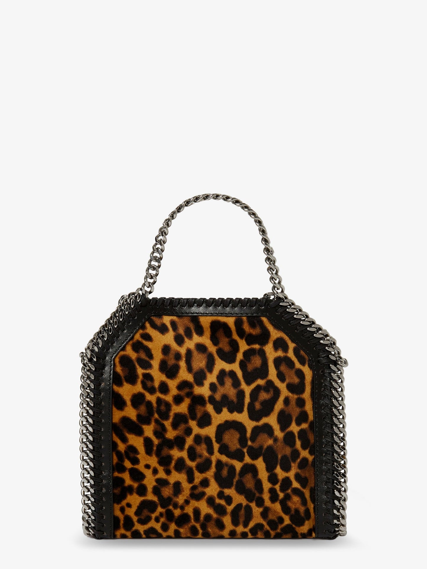 Stella Mccartney Women Falabella Tiny Bag Velvet Crossbody Bag With Animal Print STELLA MCCARTNEY