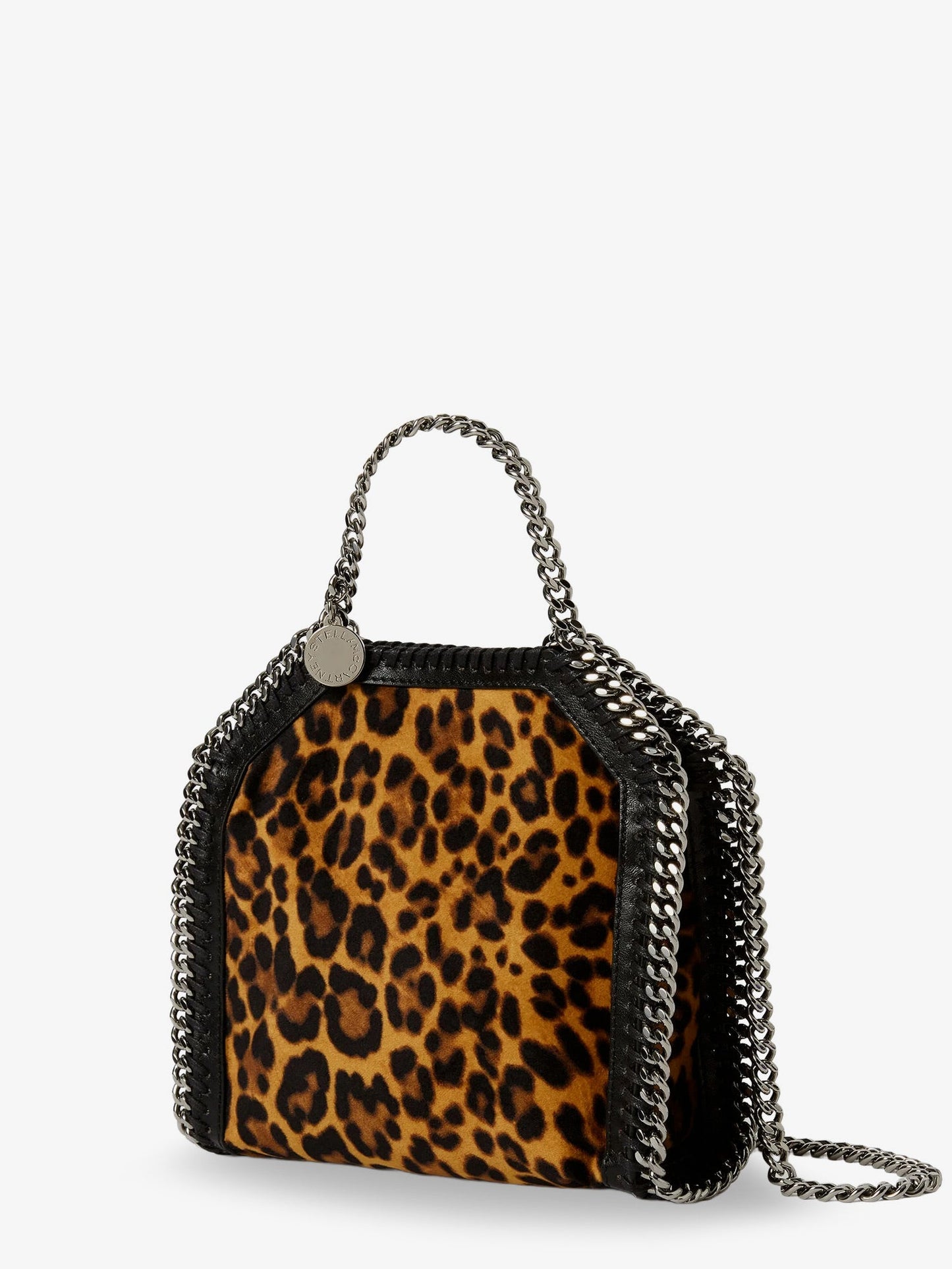 Stella Mccartney Women Falabella Tiny Bag Velvet Crossbody Bag With Animal Print STELLA MCCARTNEY