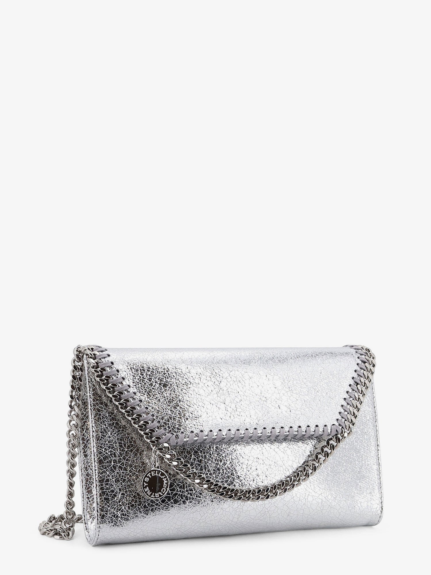 Stella Mccartney Women Falabella Metallic Fabric Crossbody Bag STELLA MCCARTNEY