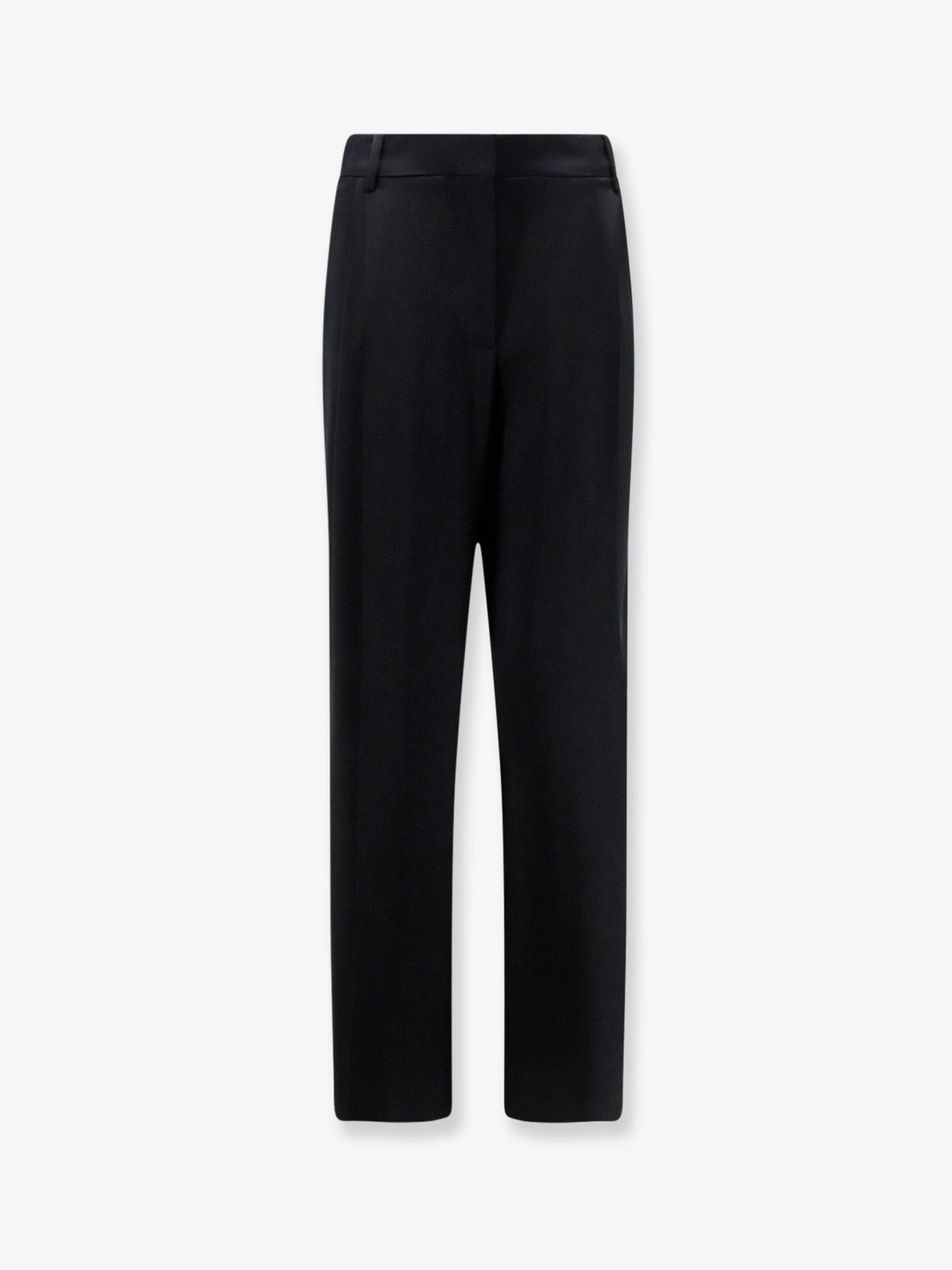 Stella Mccartney Women Pleated Straight Satin Trousers STELLA MCCARTNEY