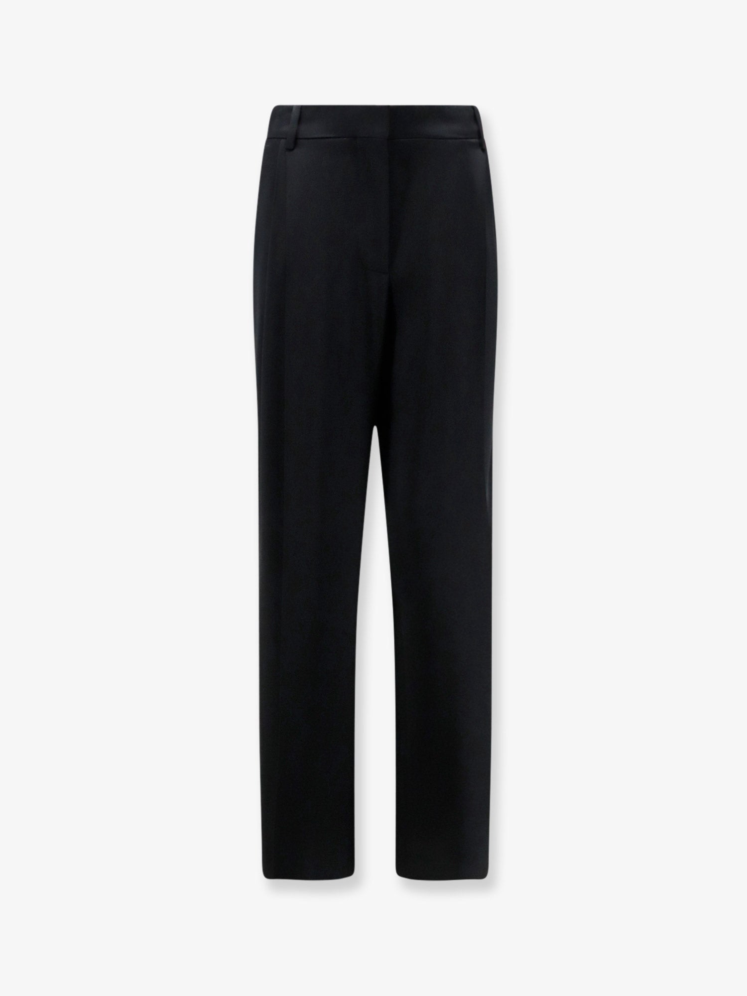 Stella Mccartney Women Pleated Straight Satin Trousers STELLA MCCARTNEY
