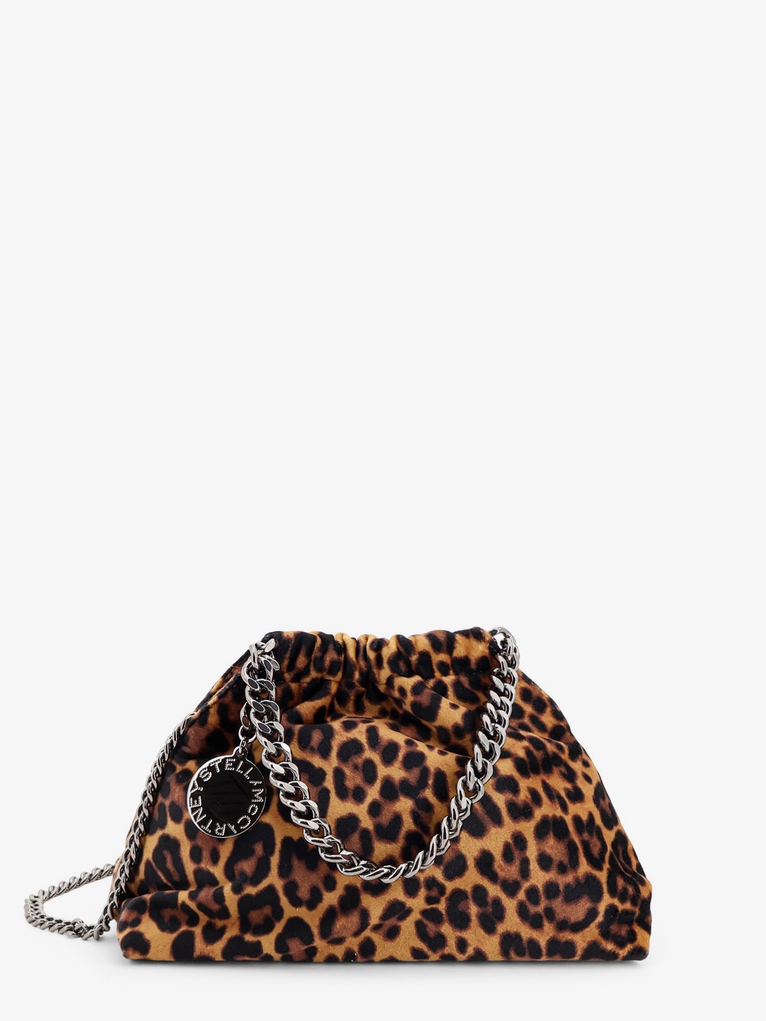 Stella Mccartney Women Falabella Mini Leopard Print Velvet Crossbody Bag STELLA MCCARTNEY