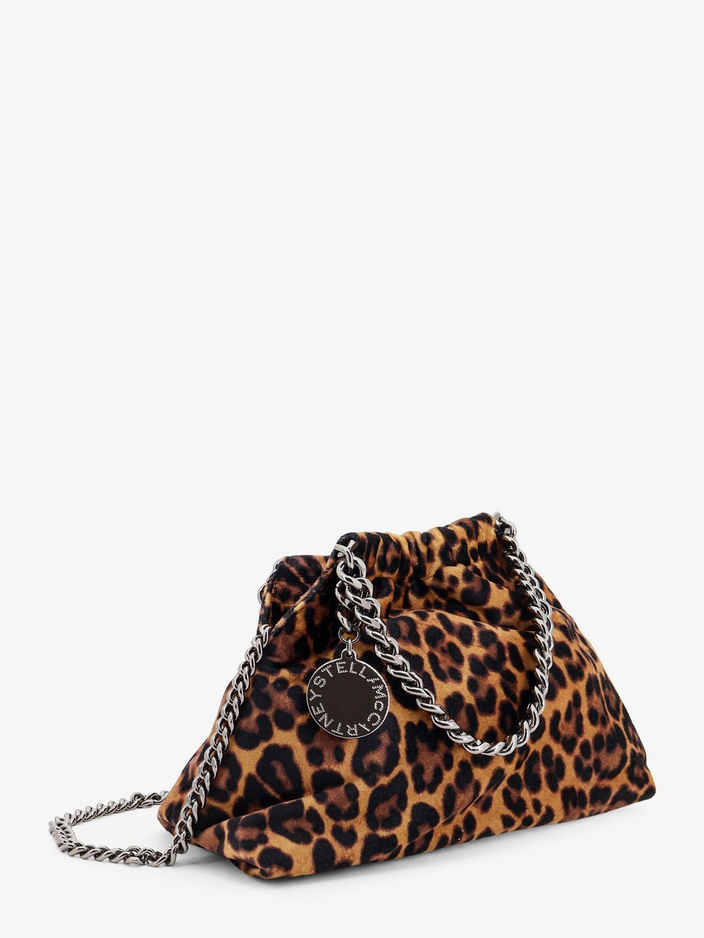 Stella Mccartney Women Falabella Mini Leopard Print Velvet Crossbody Bag STELLA MCCARTNEY
