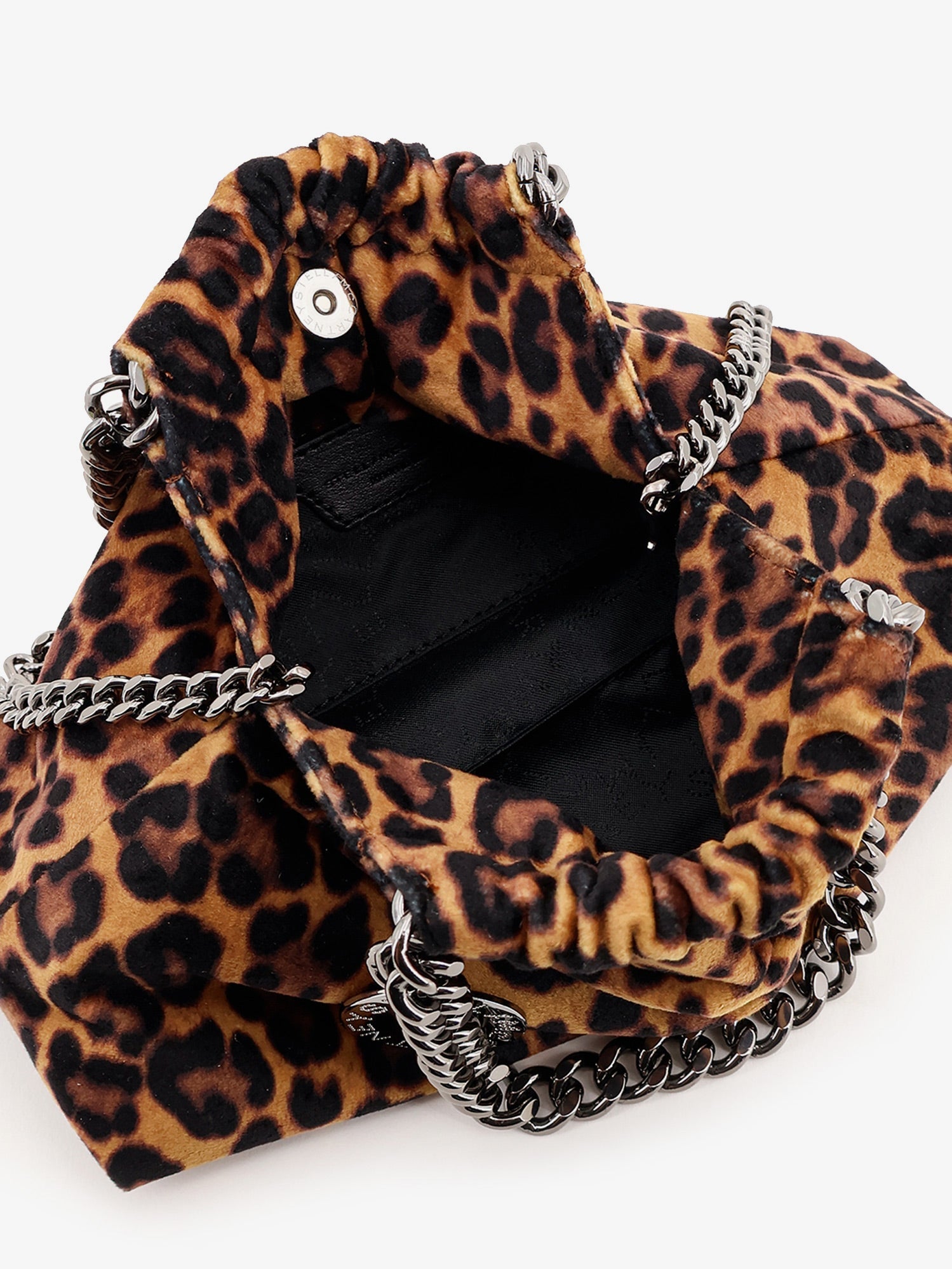 Stella Mccartney Women Falabella Mini Leopard Print Velvet Crossbody Bag STELLA MCCARTNEY