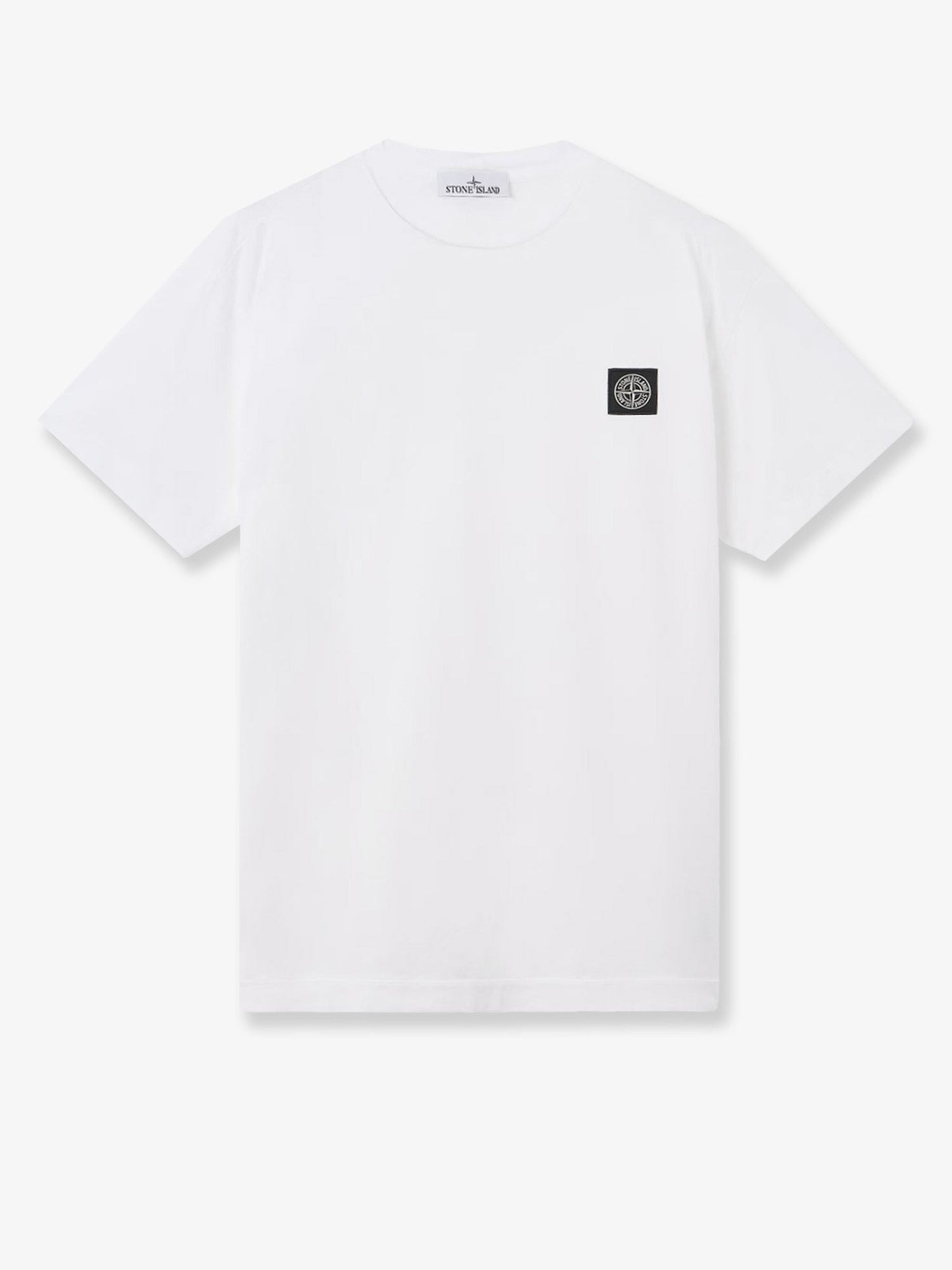 Stone Island Men Cotton T-Shirt With Front Logo Patch STONE ISLAND