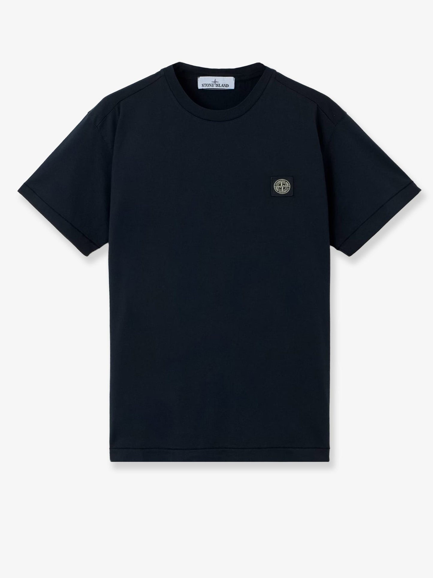 Stone Island Men Cotton T-Shirt With Front Logo Patch STONE ISLAND