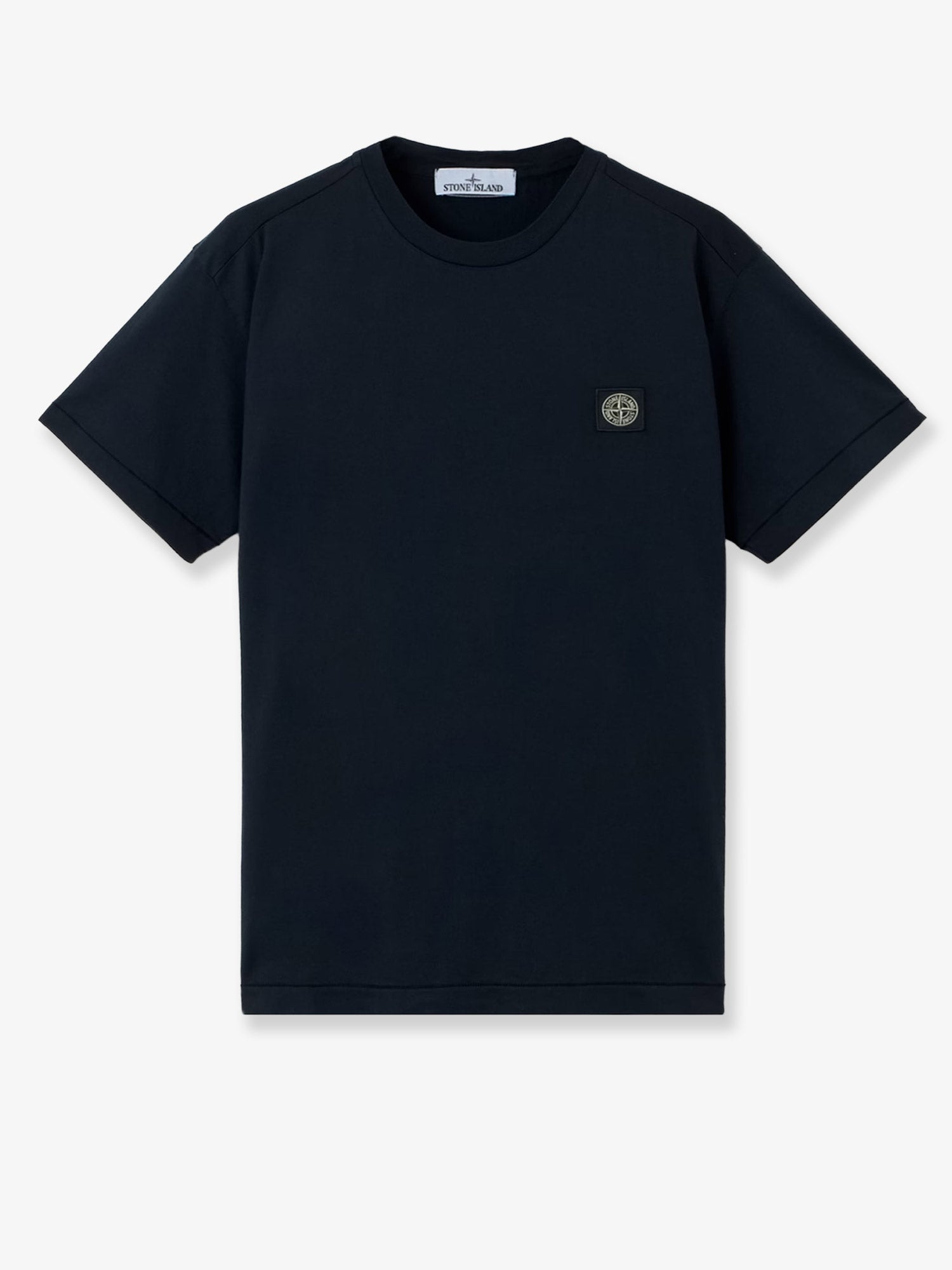 Stone Island Men Cotton T-Shirt With Front Logo Patch STONE ISLAND