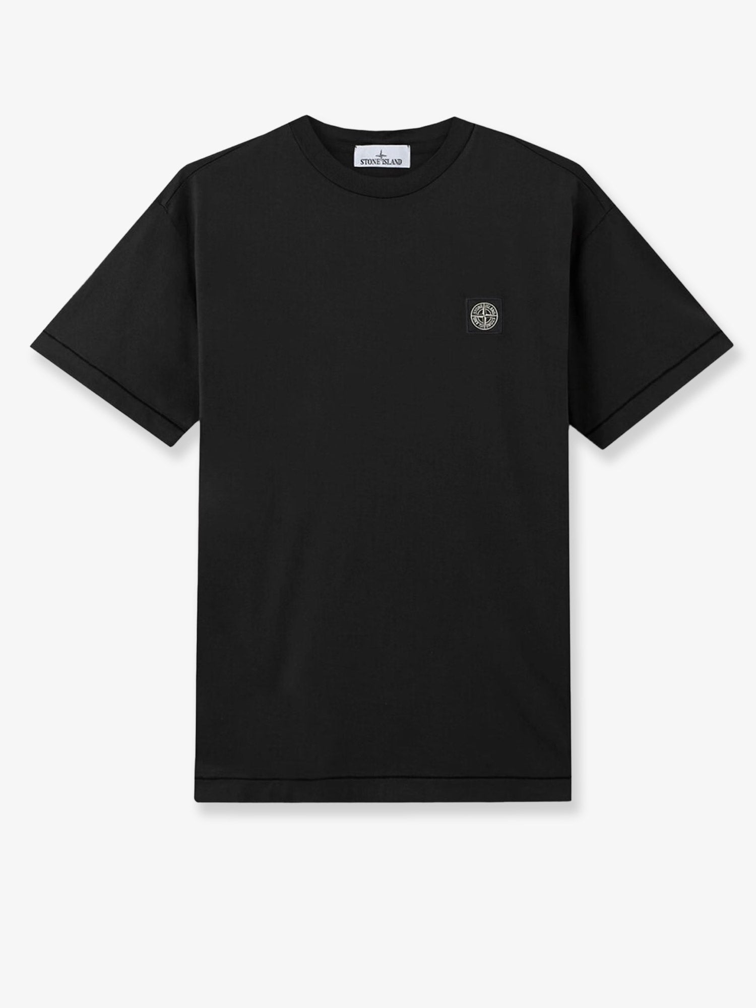 Stone Island Men Cotton T-Shirt With Front Logo Patch STONE ISLAND
