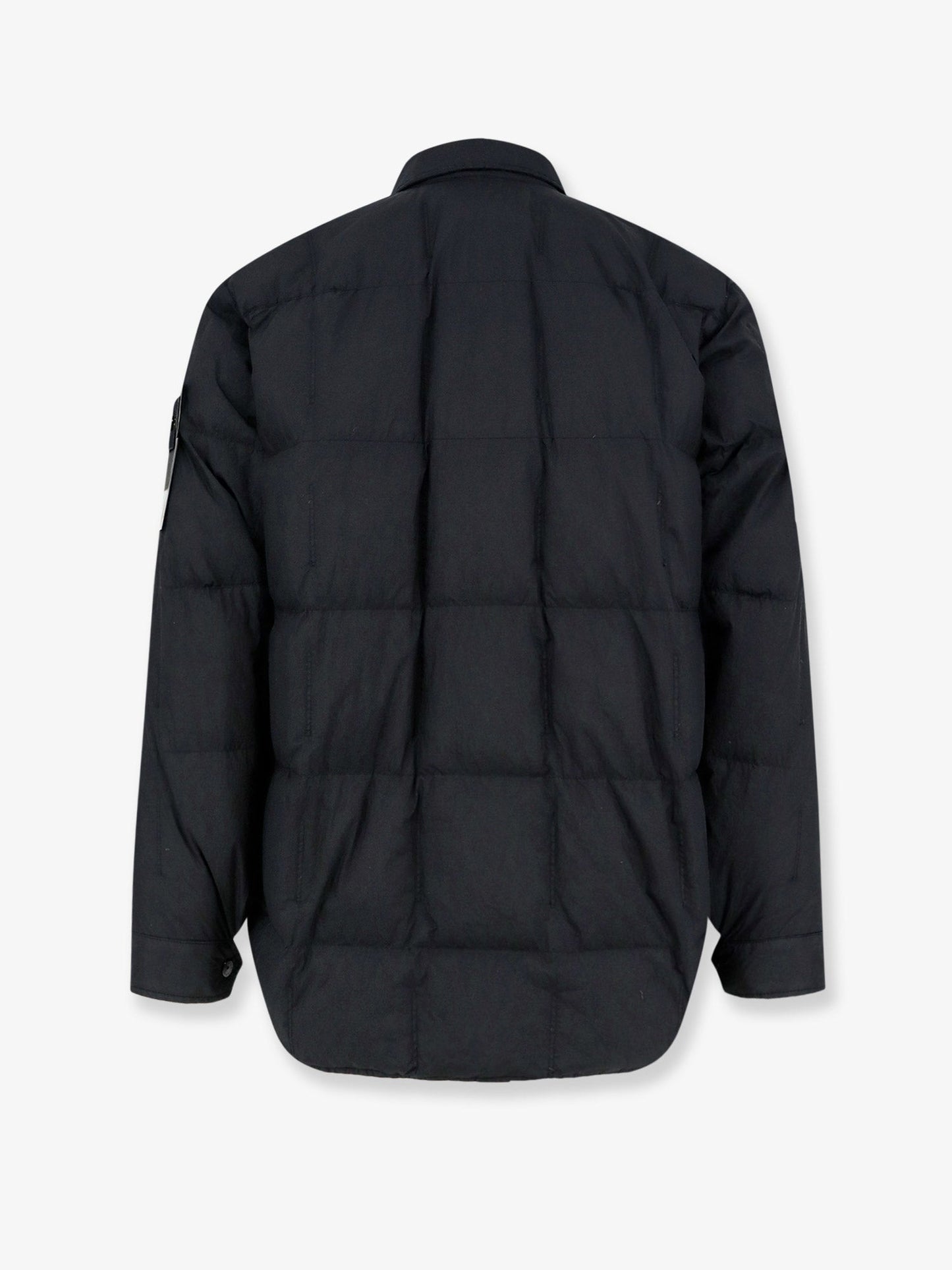 Stone Island Men Garment Dyed Crinkle Reps Ny  Recycled Nylon Down Jacket With Side Logo Patch STONE ISLAND