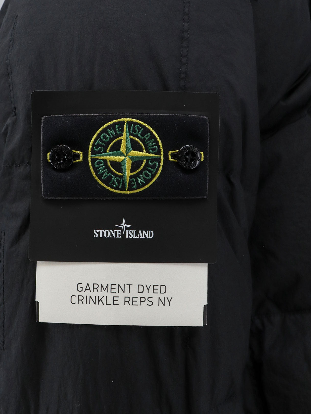 Stone Island Men Garment Dyed Crinkle Reps Ny  Recycled Nylon Down Jacket With Side Logo Patch STONE ISLAND