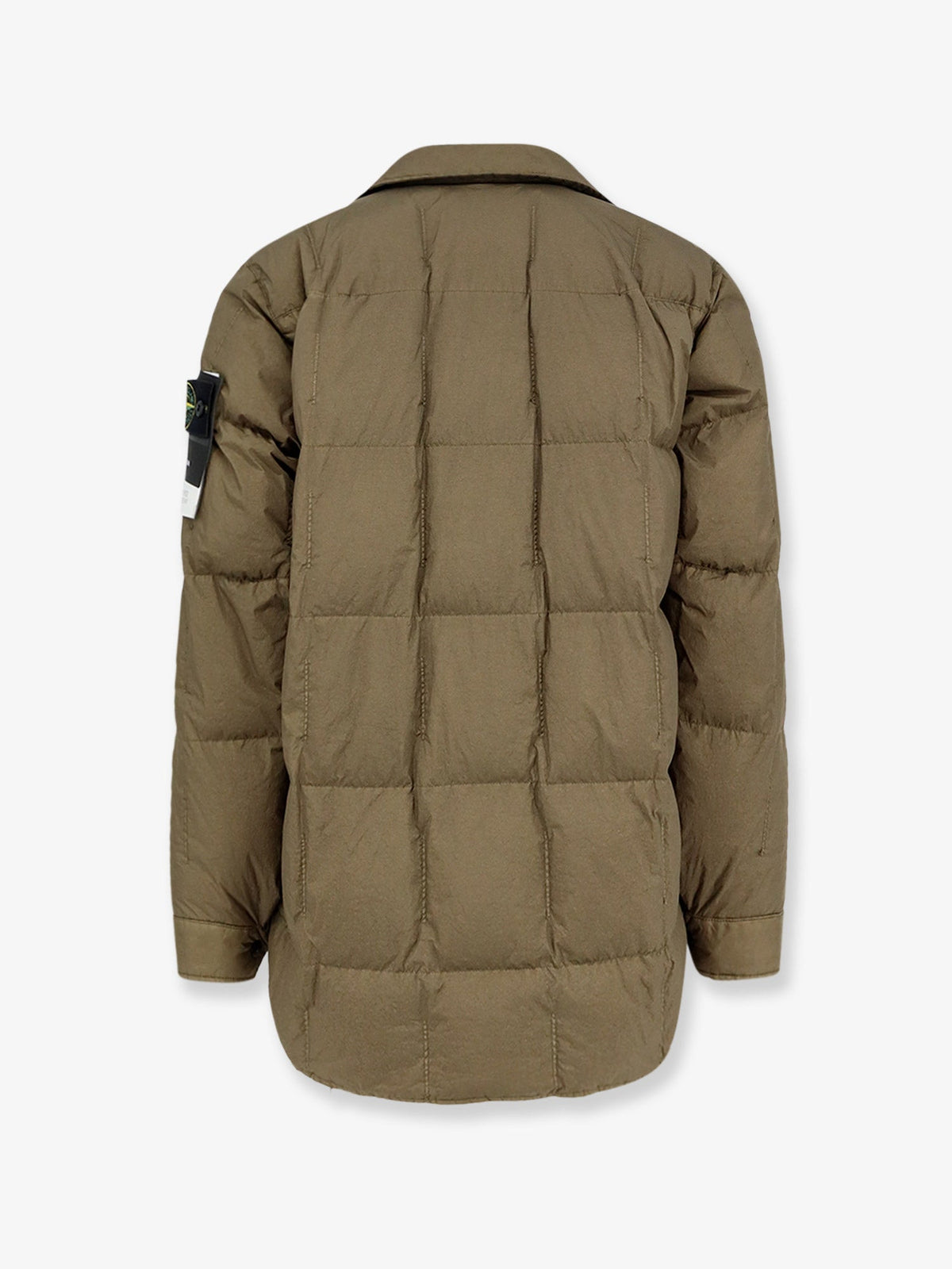 Stone Island Men Garment Dyed Crinkle Reps Ny Recycled Nylon Down Jacket With Side Logo Patch STONE ISLAND