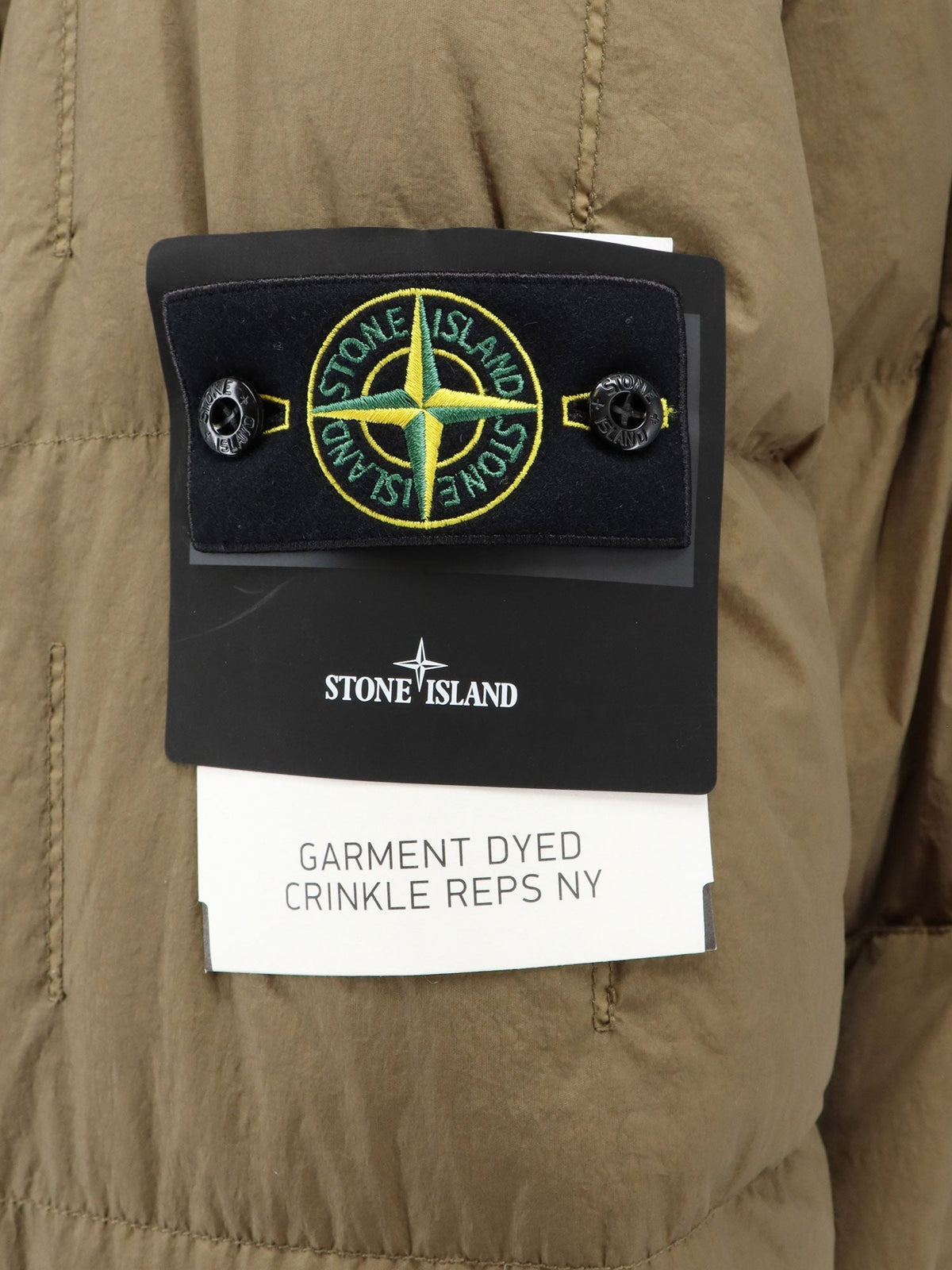 Stone Island Men Garment Dyed Crinkle Reps Ny Recycled Nylon Down Jacket With Side Logo Patch STONE ISLAND