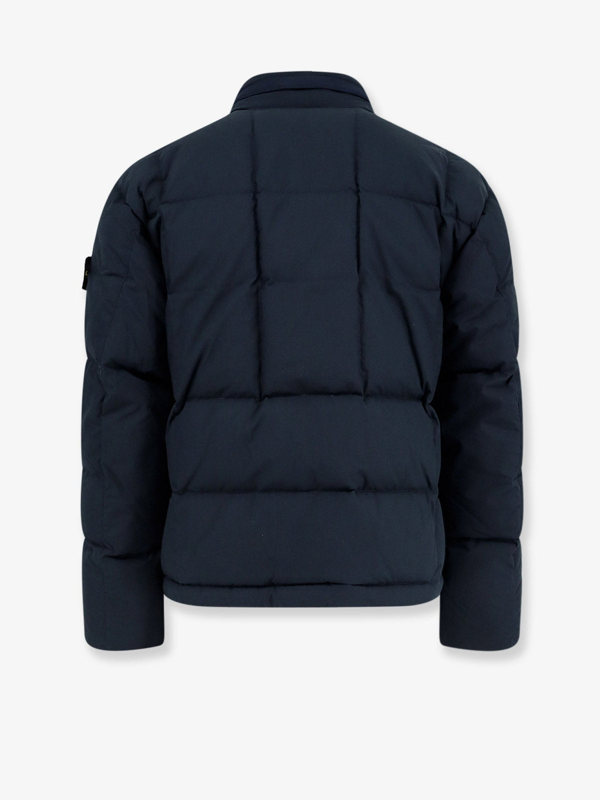 Stone Island Men Cotton Nylon Tela Down Jacket With Iconic Patch STONE ISLAND