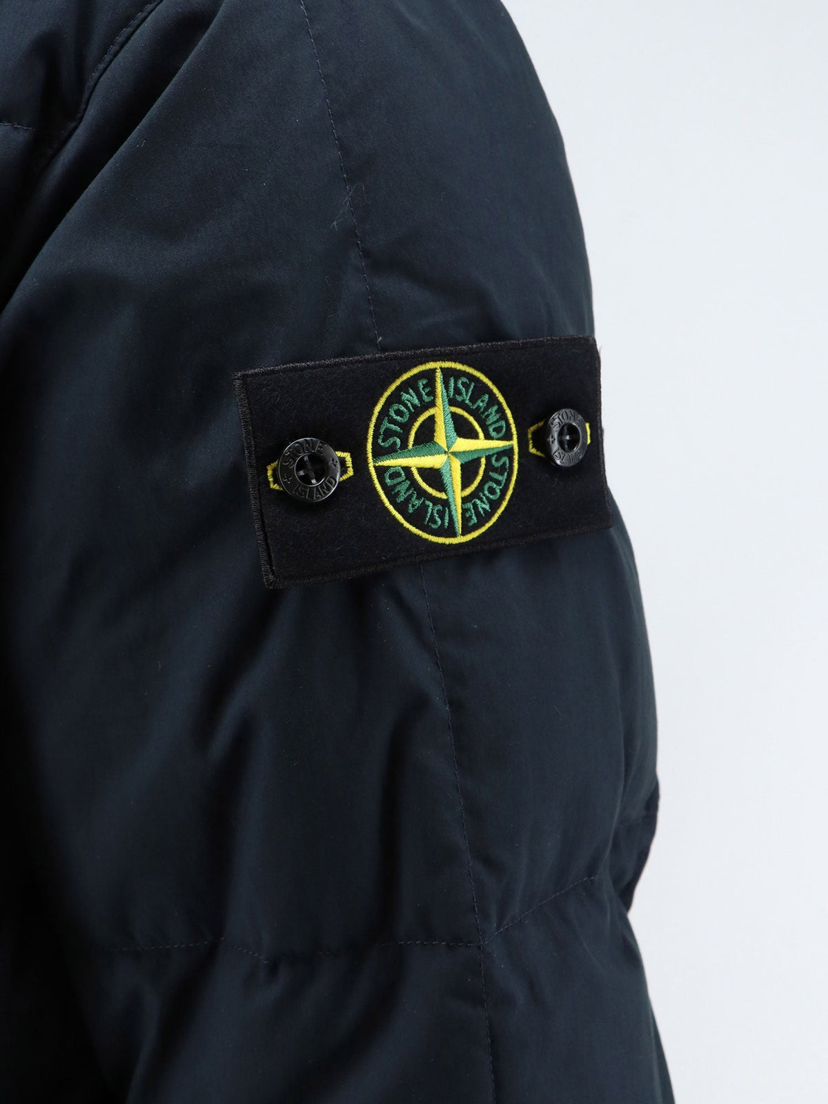 Stone Island Men Cotton Nylon Tela Down Jacket With Iconic Patch STONE ISLAND
