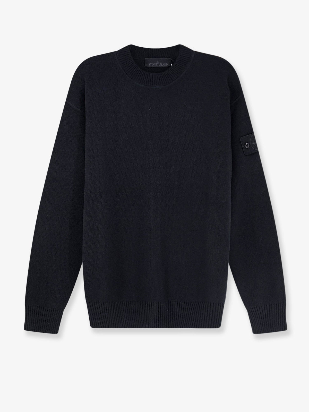 Stone Island Men Cotton Sweater With Ribbed Profiles STONE ISLAND