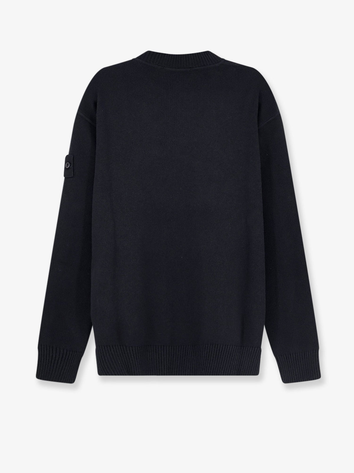 Stone Island Men Cotton Sweater With Ribbed Profiles STONE ISLAND