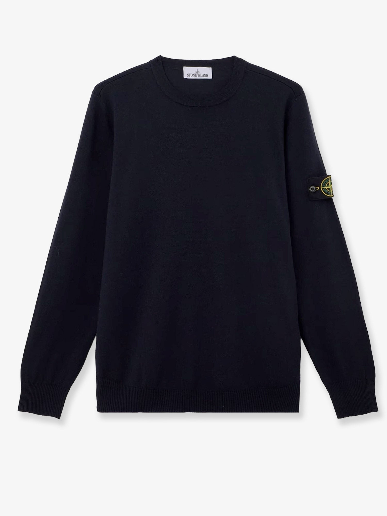 Stone Island Men Wool Sweater With Side Logo Patch STONE ISLAND