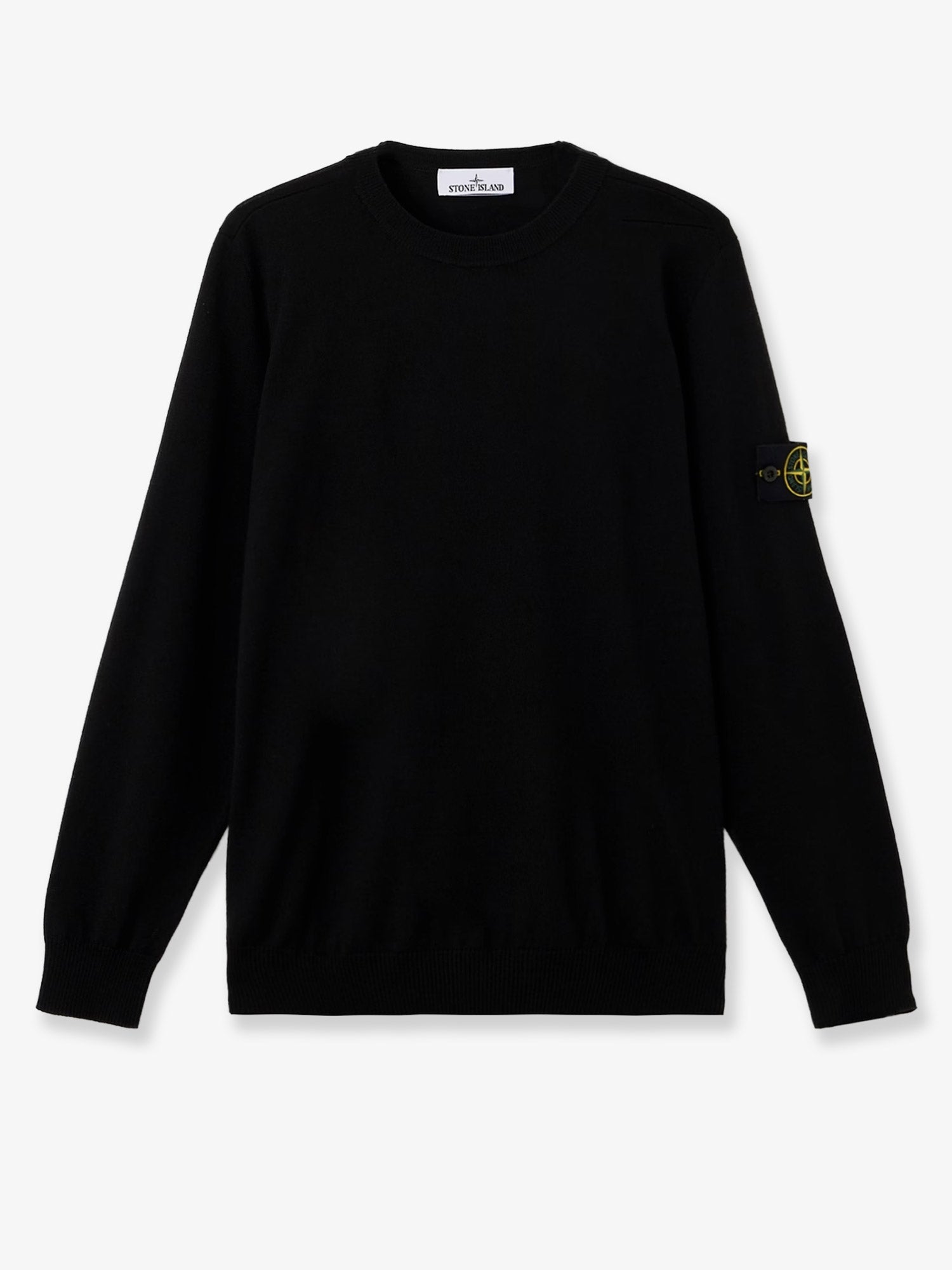 Stone Island Men Wool Sweater With Side Logo Patch STONE ISLAND