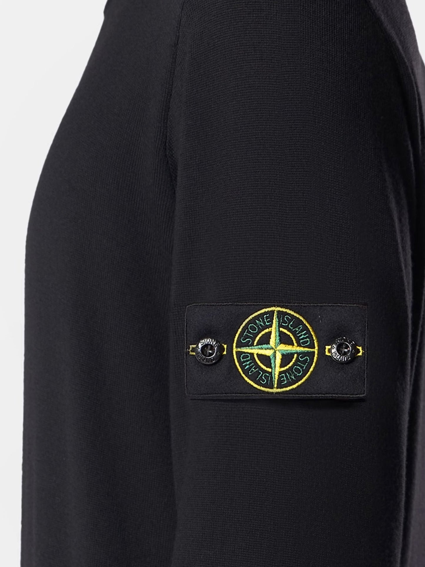 Stone Island Men Wool Sweater With Side Logo Patch STONE ISLAND