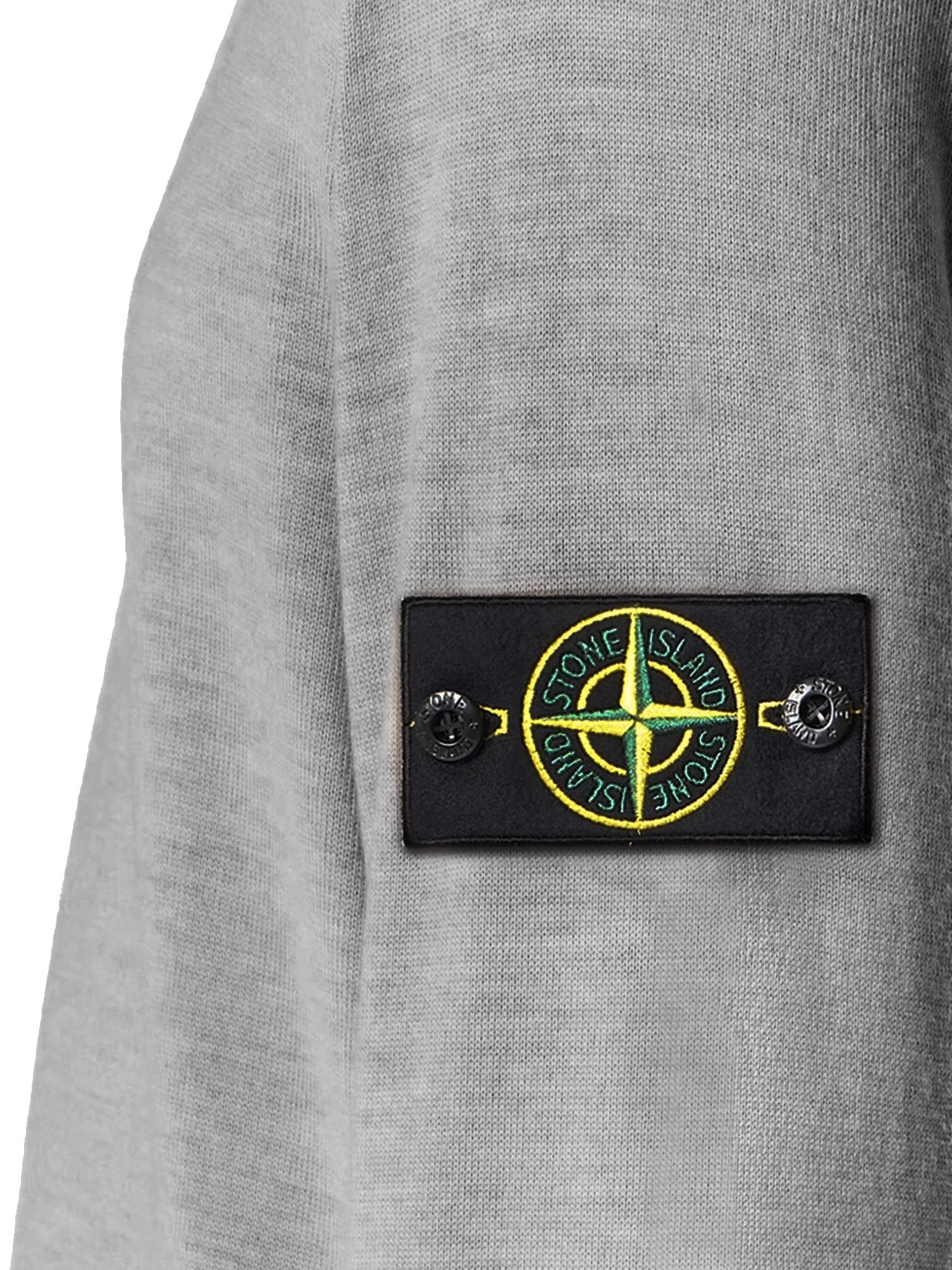 Stone Island Men Wool Sweater With Side Logo Patch STONE ISLAND