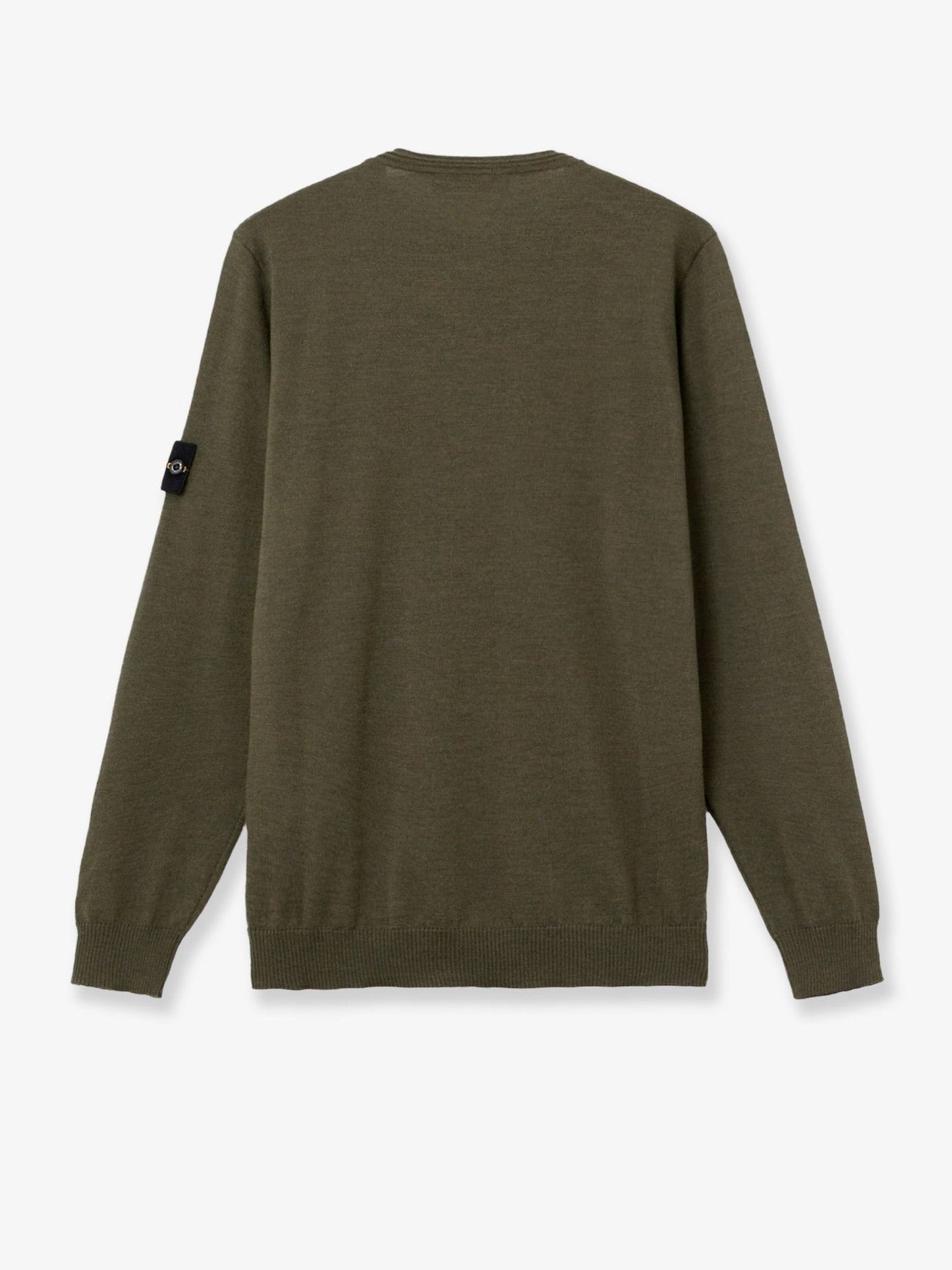 Stone Island Men Wool Sweater With Side Logo Patch STONE ISLAND