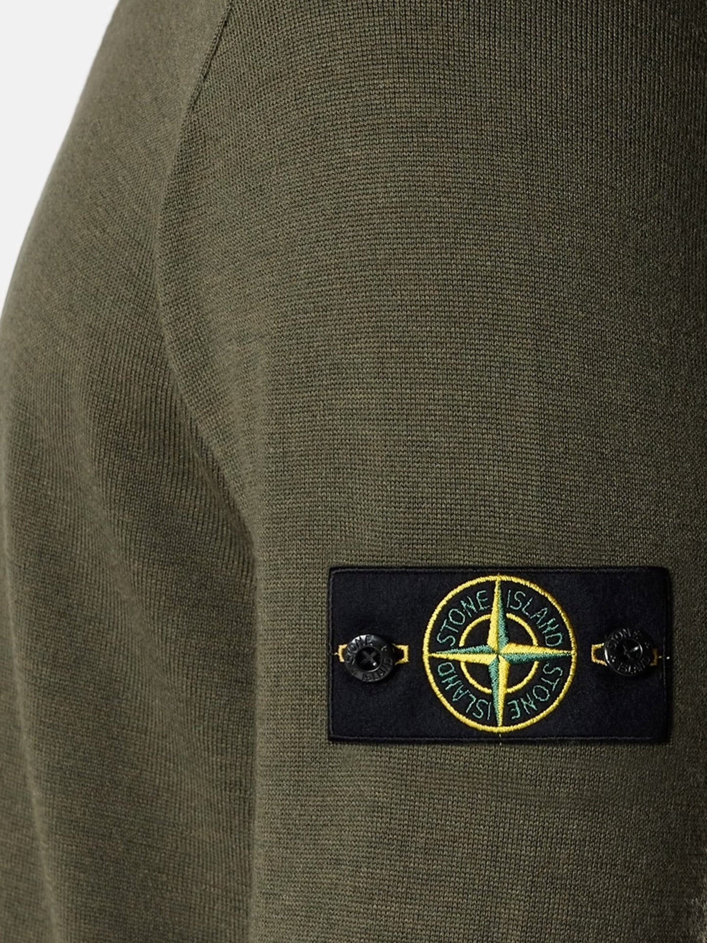 Stone Island Men Wool Sweater With Side Logo Patch STONE ISLAND