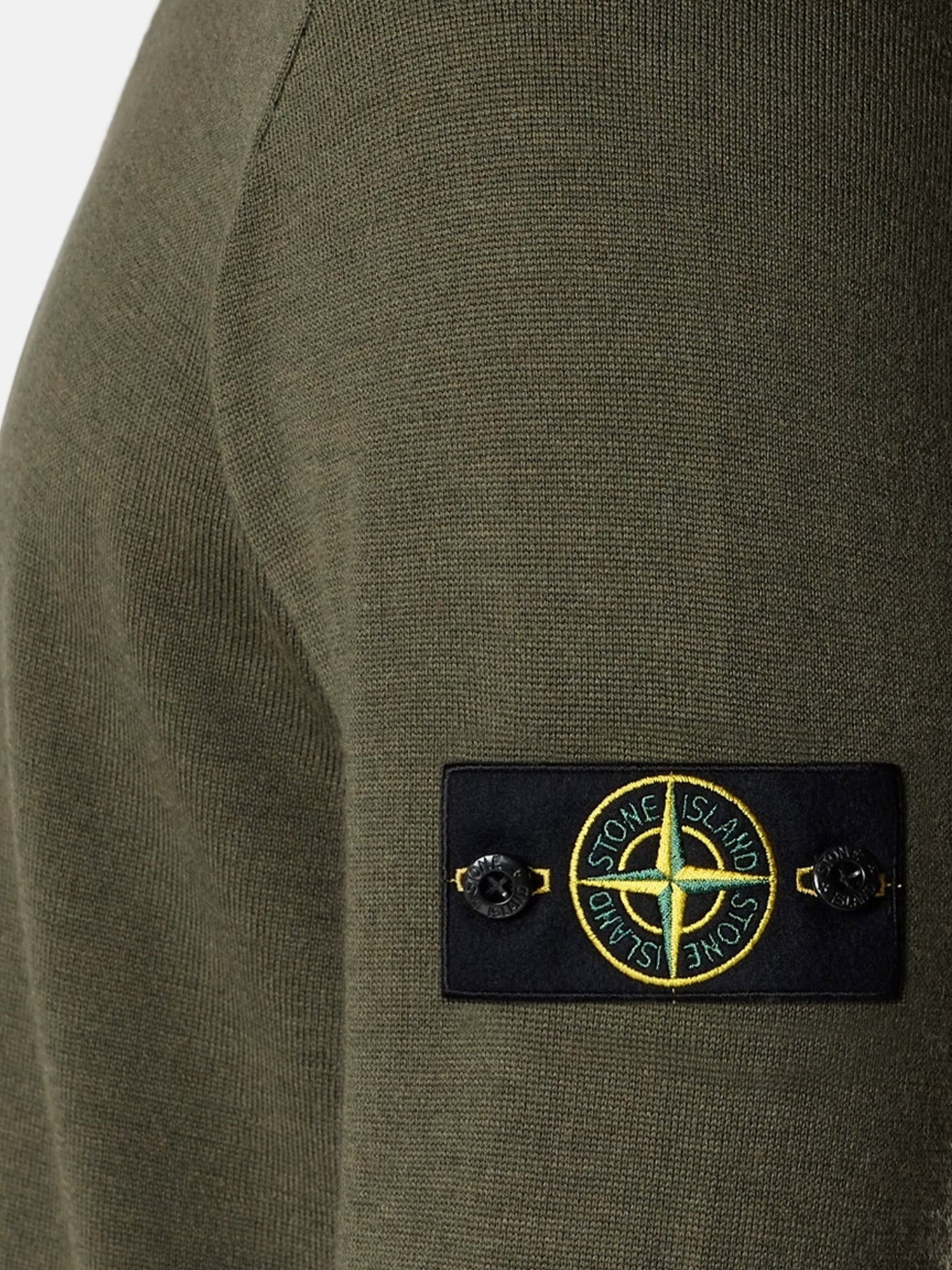 Stone Island Men Wool Sweater With Side Logo Patch STONE ISLAND