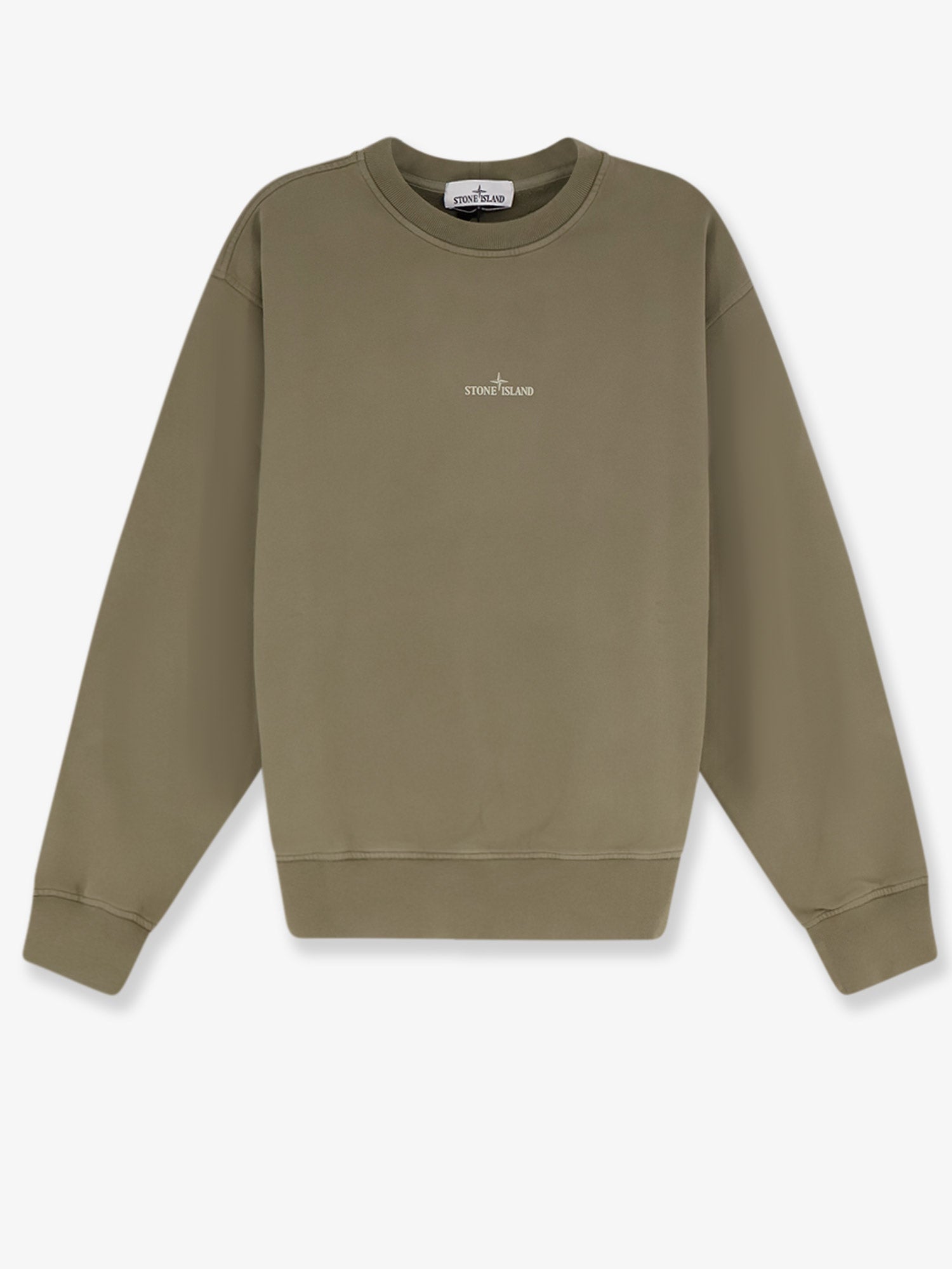 Stone Island Men Organic Cotton Sweatshirt With Logo Print STONE ISLAND
