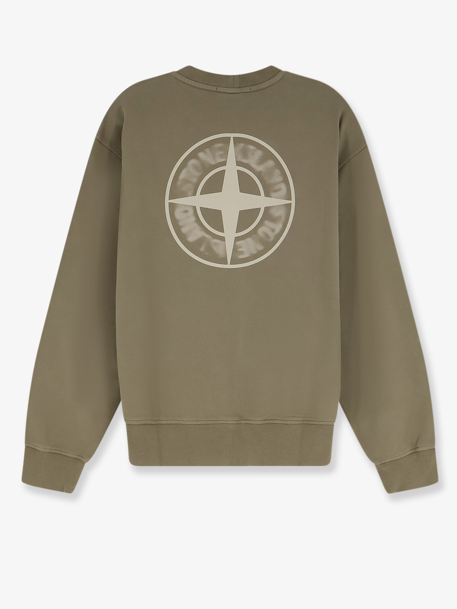 Stone Island Men Organic Cotton Sweatshirt With Logo Print STONE ISLAND