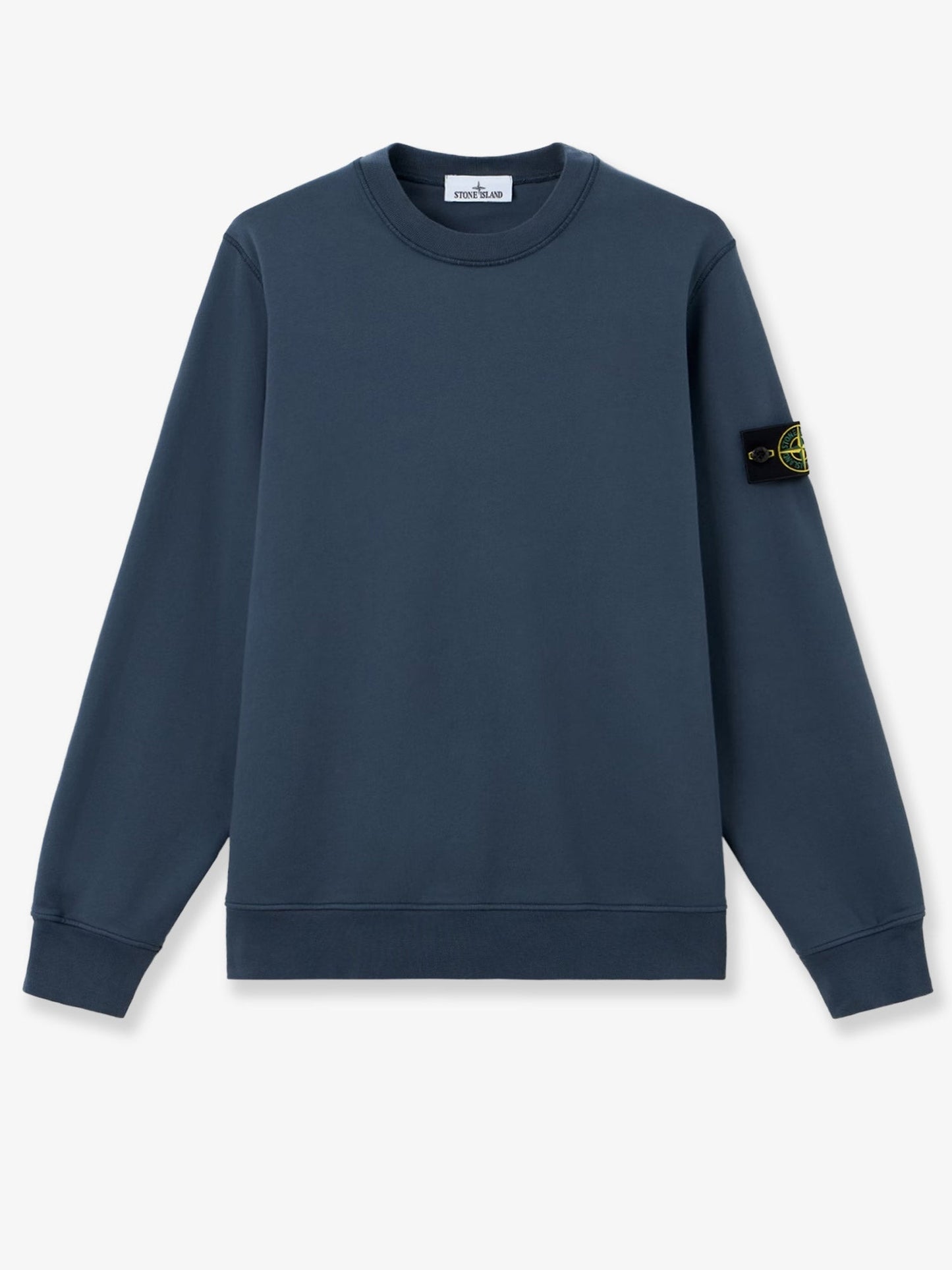 Stone Island Men Cotton Sweatshirt With Side Logo Patch STONE ISLAND