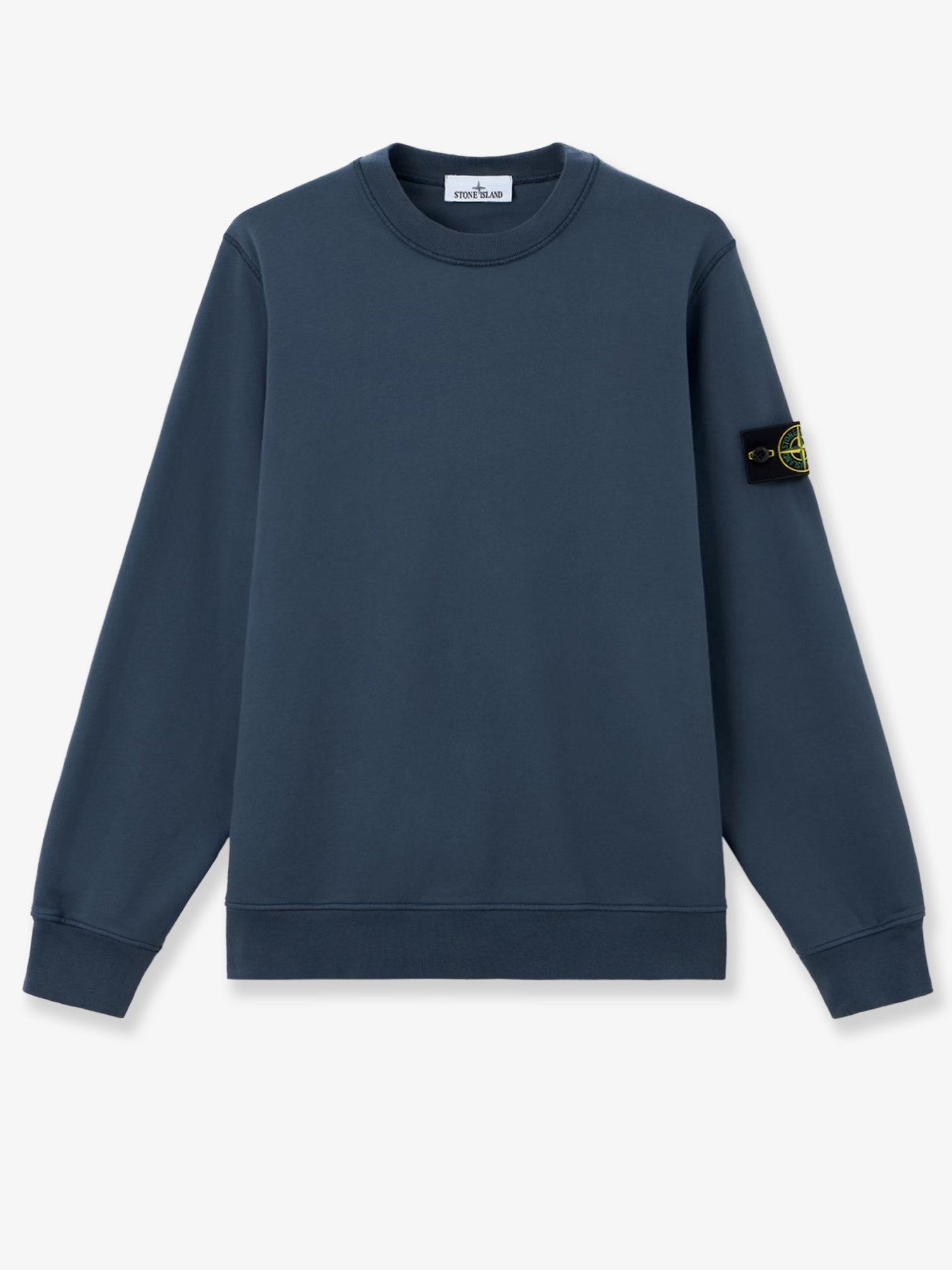 Stone Island Men Cotton Sweatshirt With Side Logo Patch STONE ISLAND