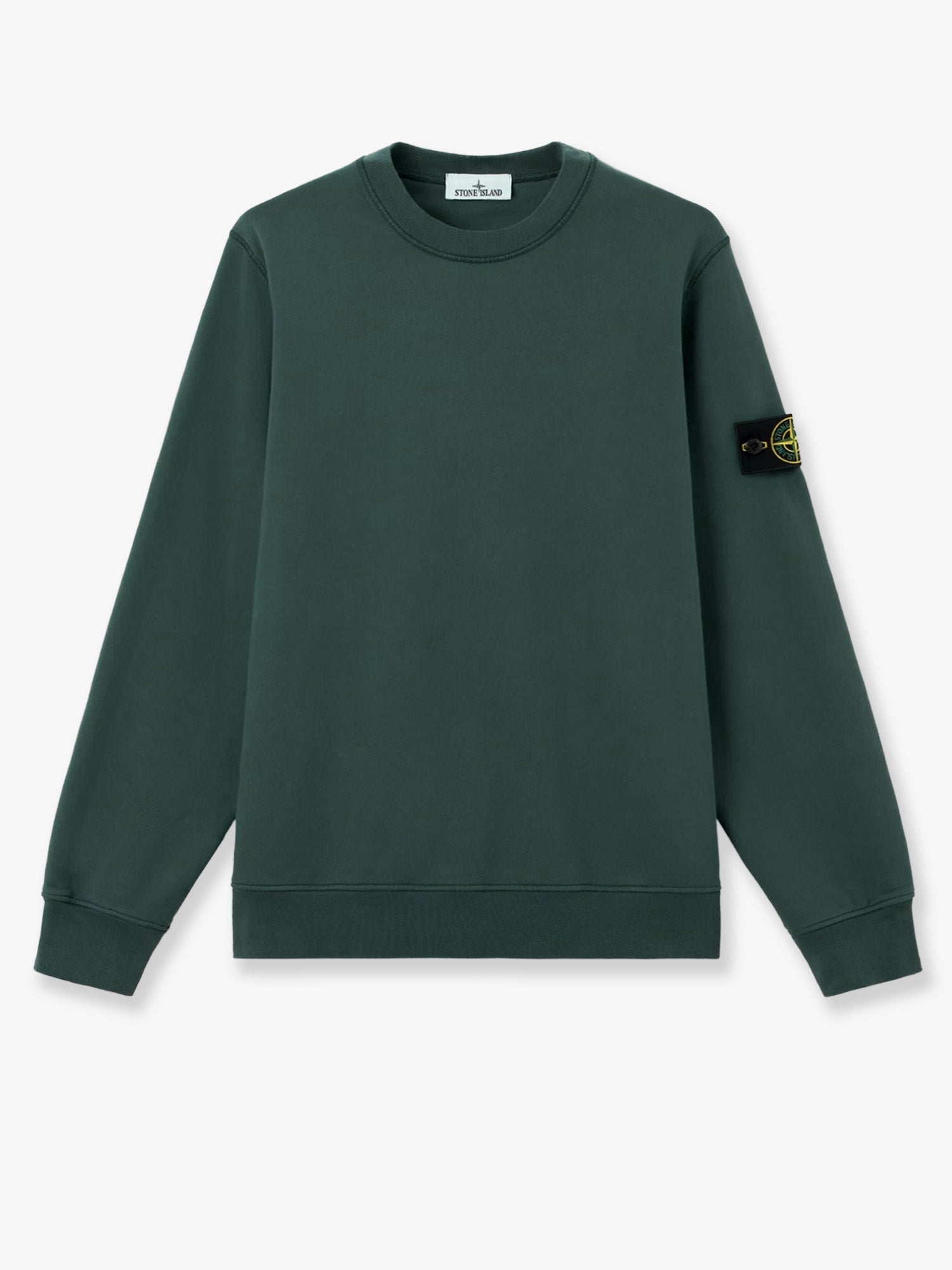 Stone Island Men Cotton Sweatshirt With Side Logo Patch STONE ISLAND