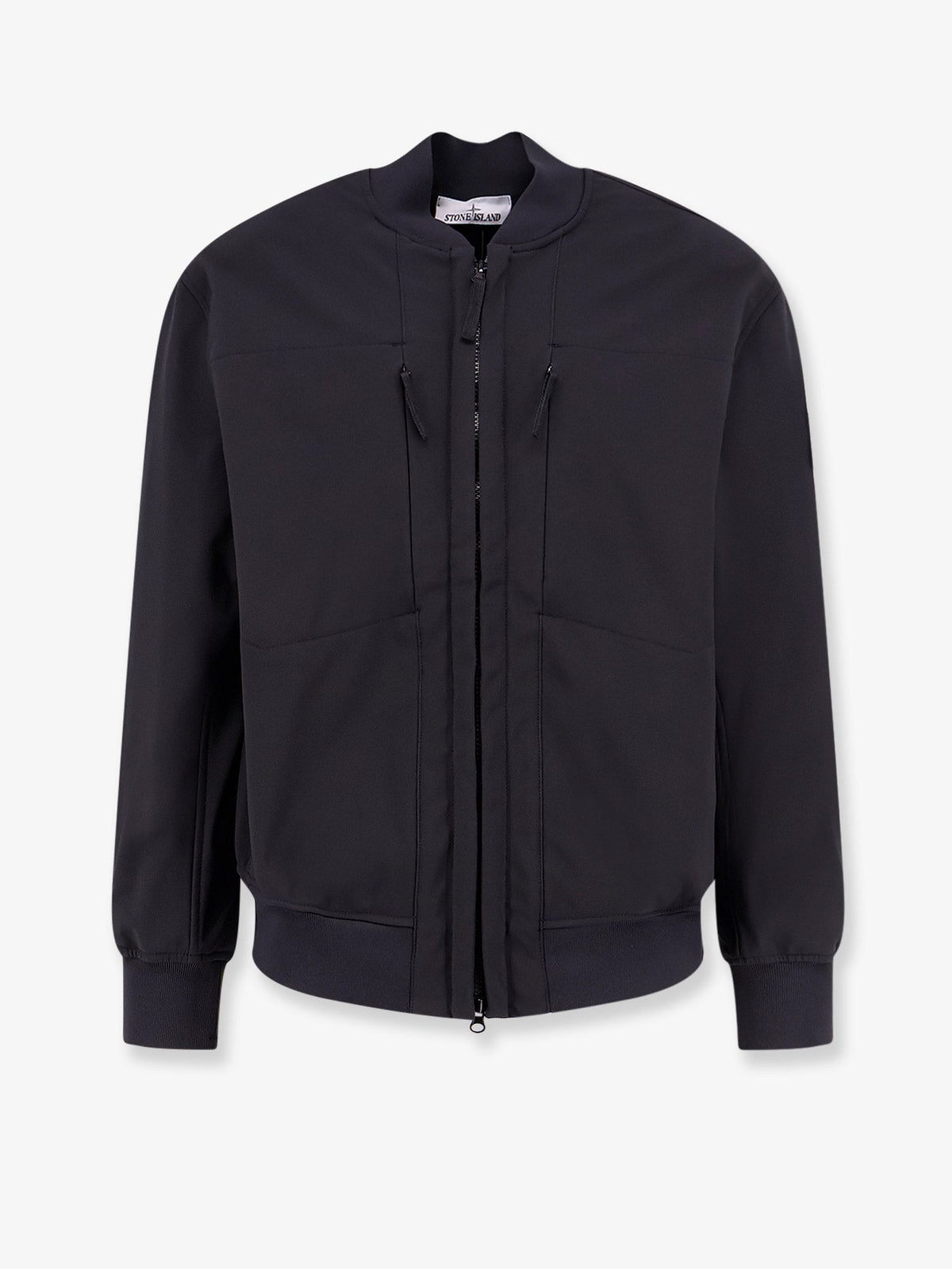 Stone Island Men Technical Fabric Jacket With Iconic Side Logo Patch STONE ISLAND