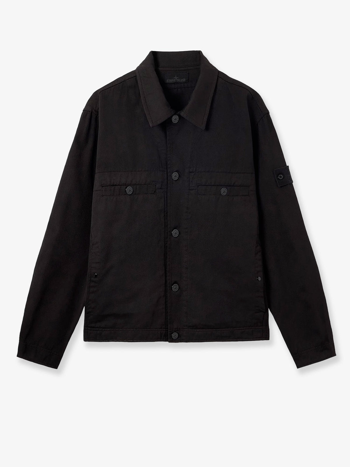 Stone Island Men Raw Hand Wool Cotton Gabardine-Tc S.I: Ghost Wool And Cotton Blend Jacket STONE ISLAND
