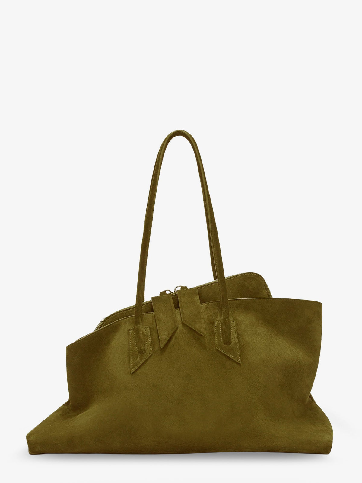 The Attico Women La Passeggiata Suede Shoulder Bag THE ATTICO