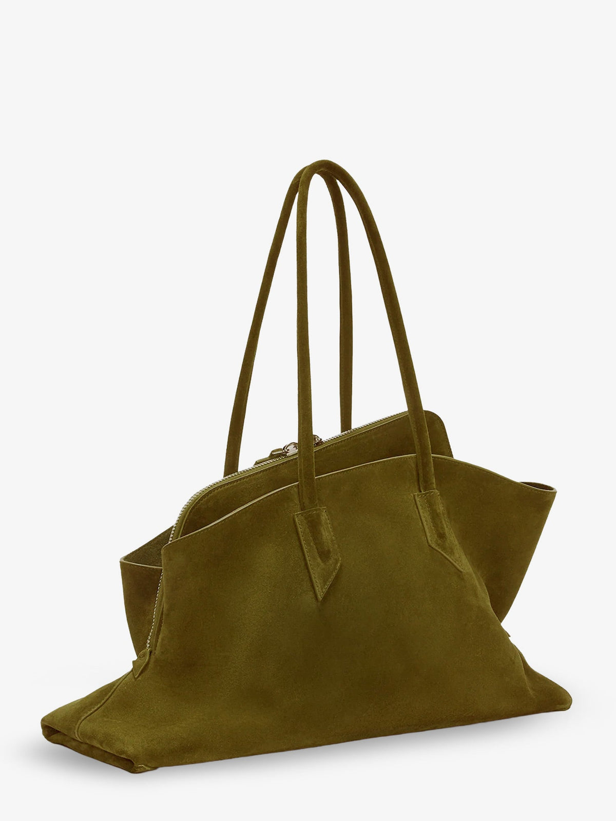The Attico Women La Passeggiata Suede Shoulder Bag THE ATTICO