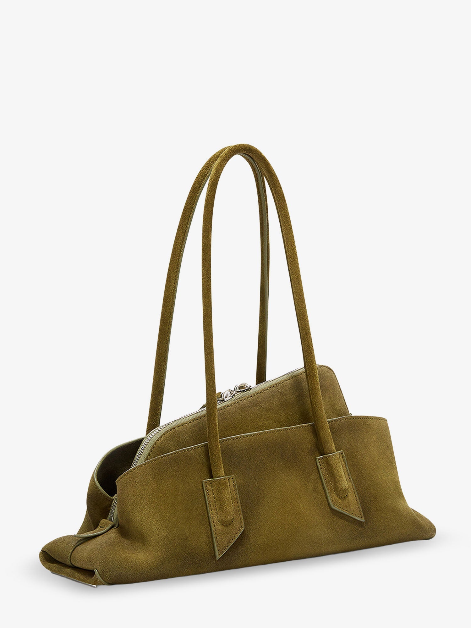 The Attico Women La Passeggiata Small Suede Shoulder Bag THE ATTICO